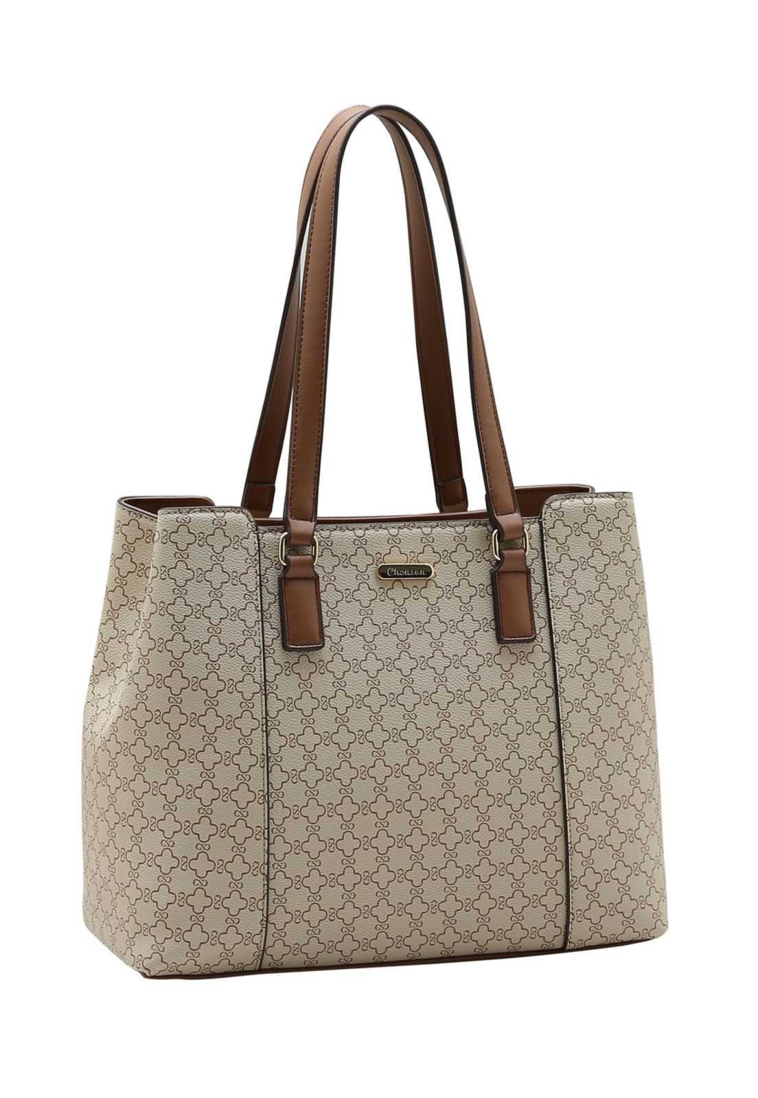 Bolsa Feminina Chenson Ombro New Elemento Gráfico 3485886 Bege