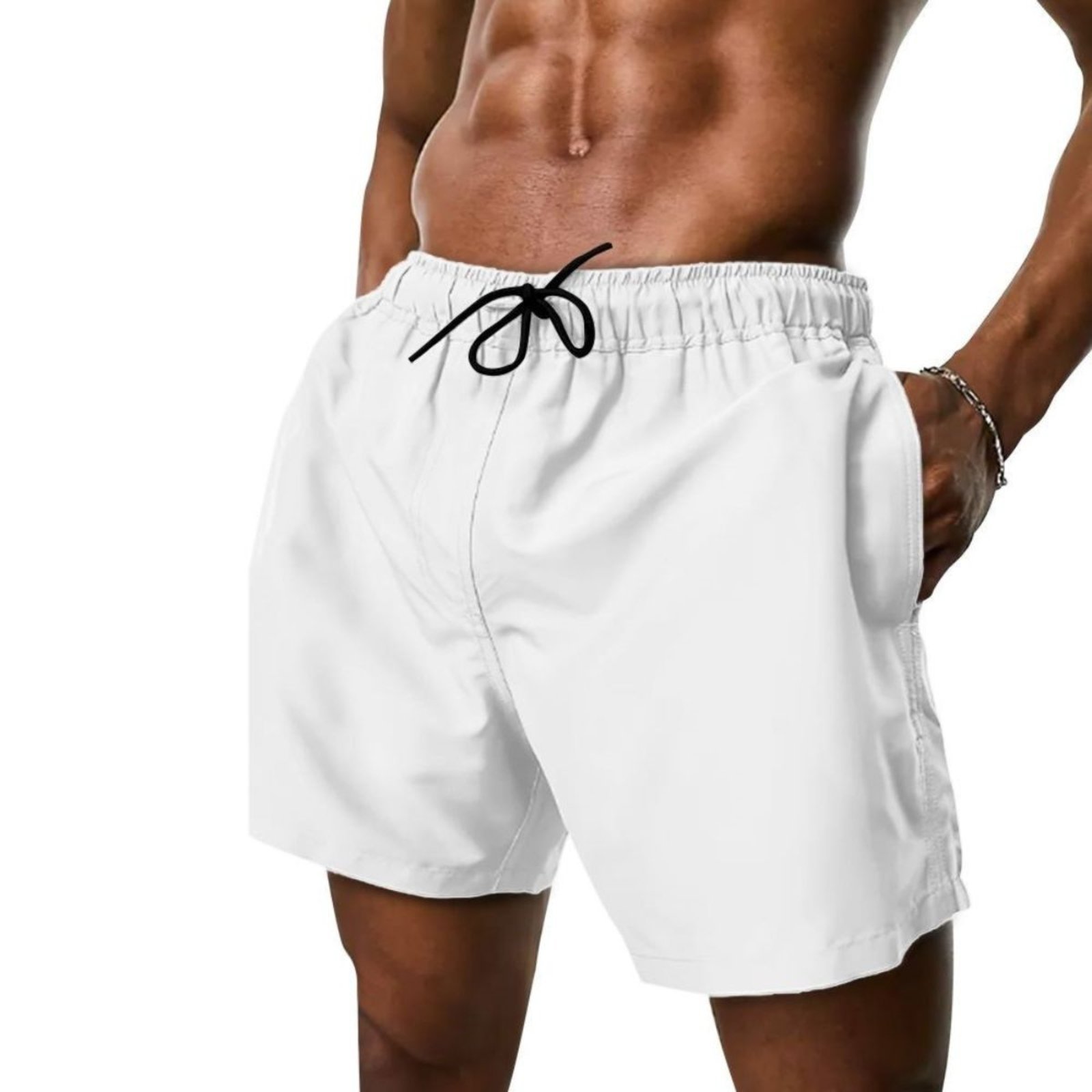Short Tactel Elastano Moda Praia Masculino Bermuda Lisa Mauricinho