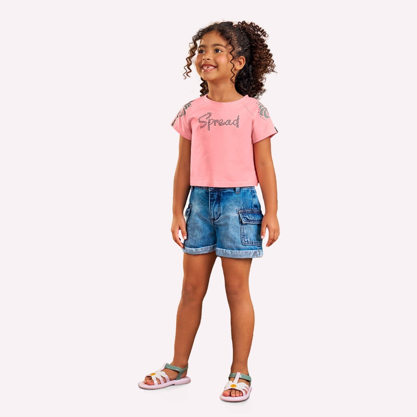 Infantil – Blusa Menina com Strass Nanai