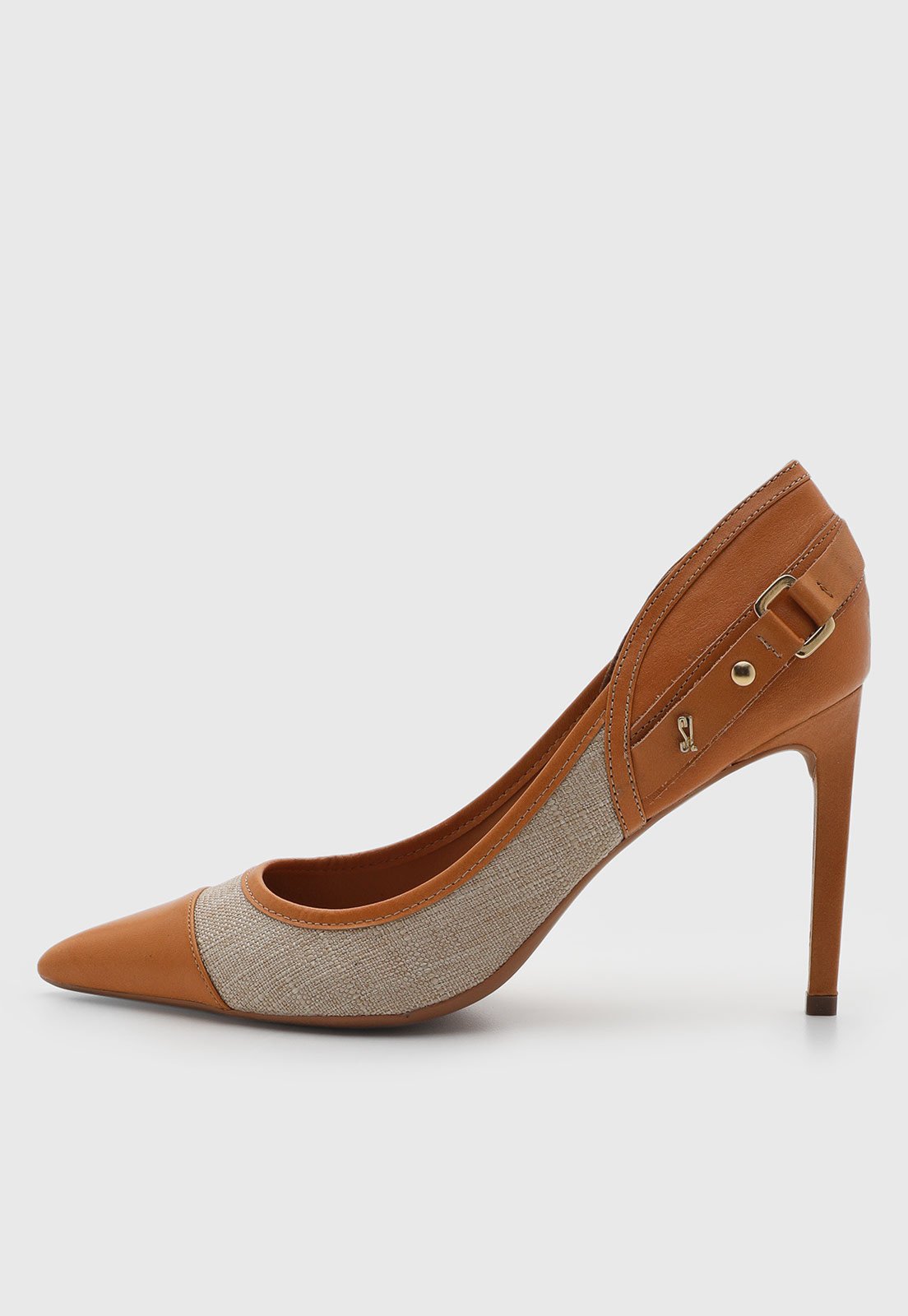 Scarpin Feminino Santa Lolla Salto Alto Caramelo
