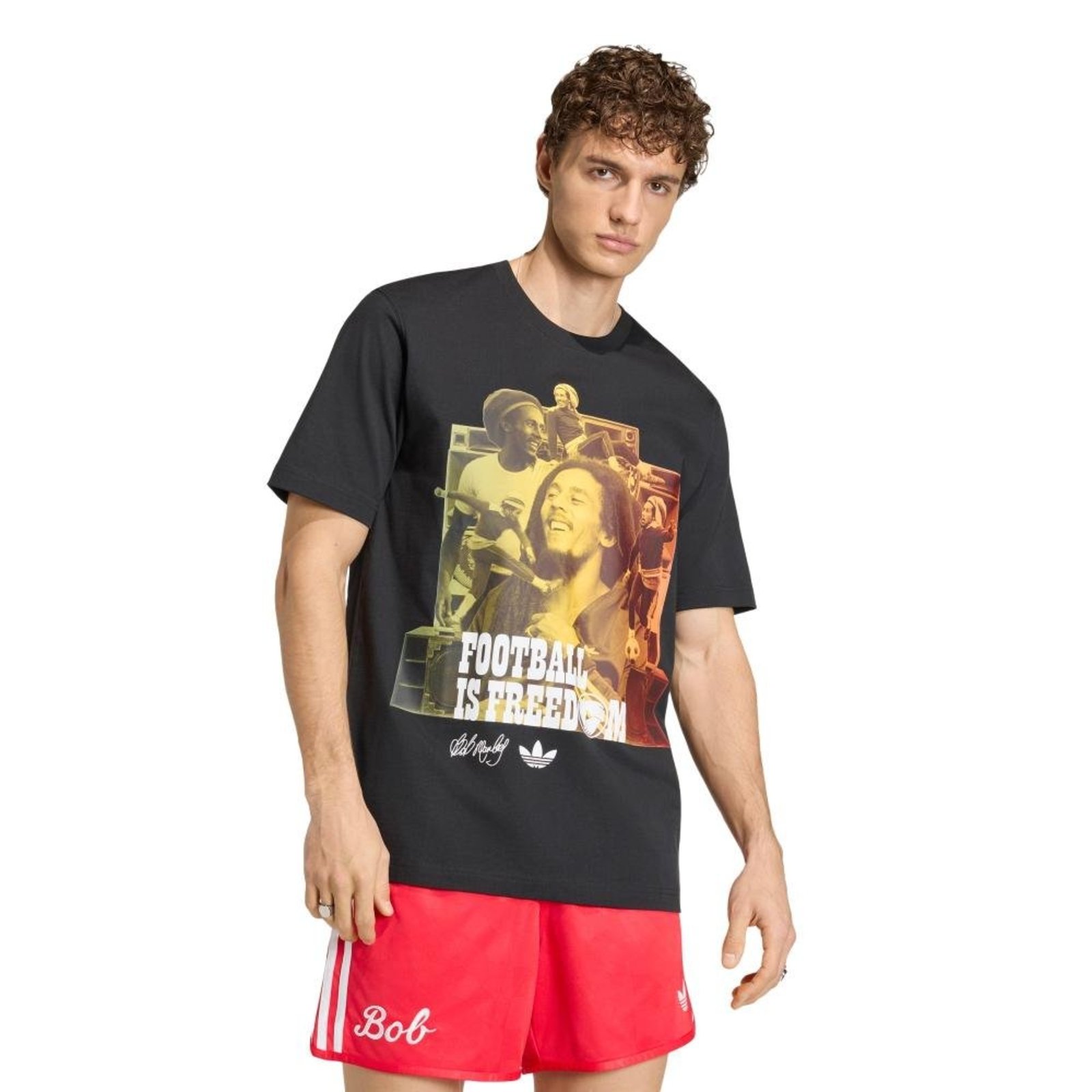 Camiseta Bob Marley Originals adidas Performance Preto