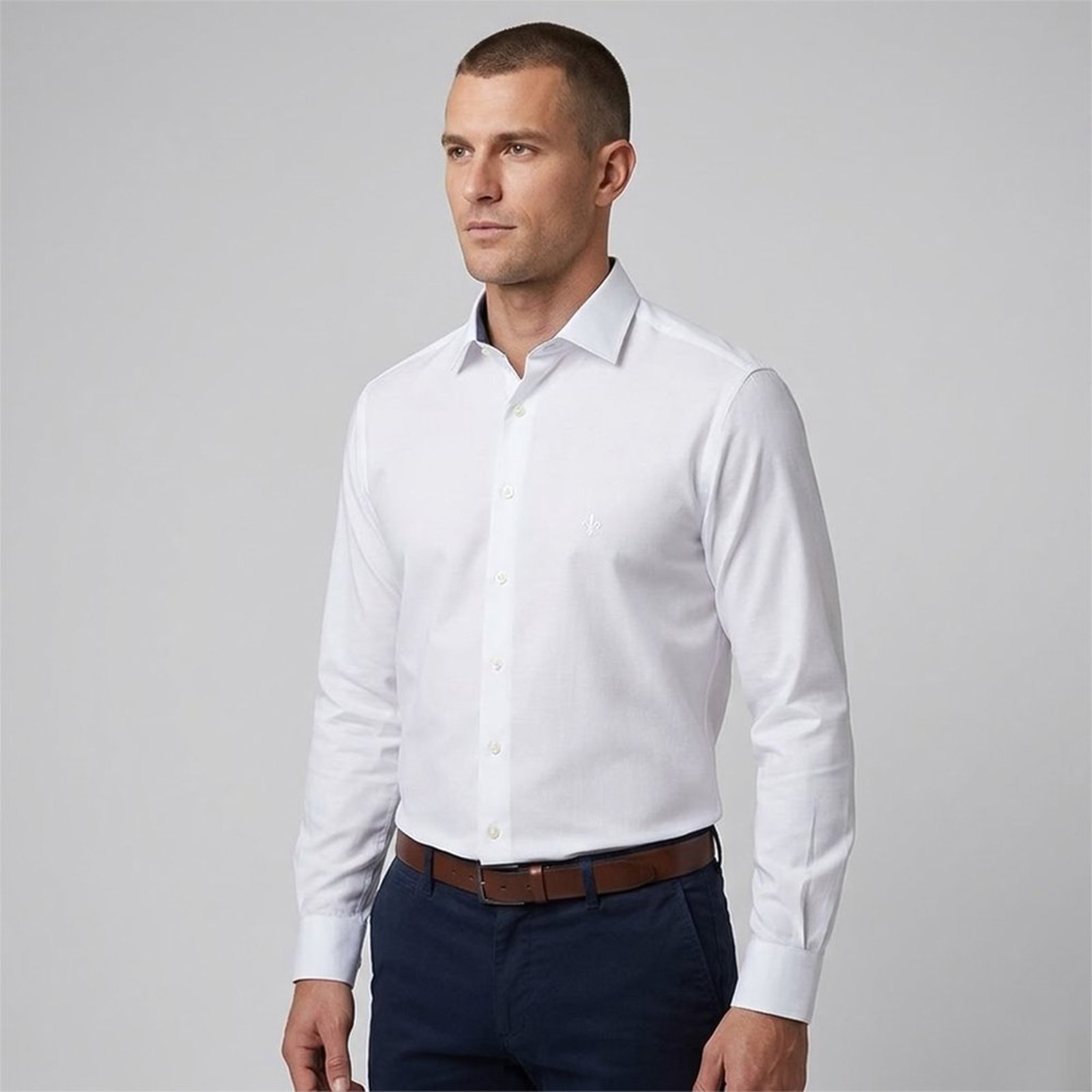 Camisa Dudalina Slim Lisa Ou26 Branco Masculino