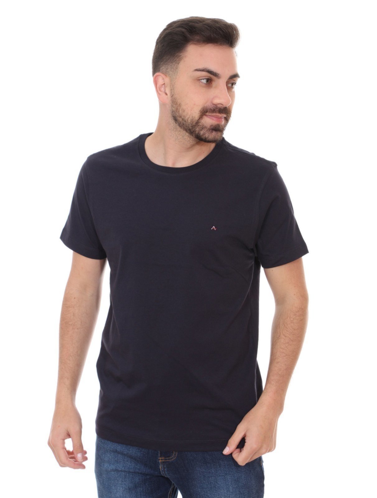 Camiseta Aramis Masculina Basic Lisa Azul Marinho