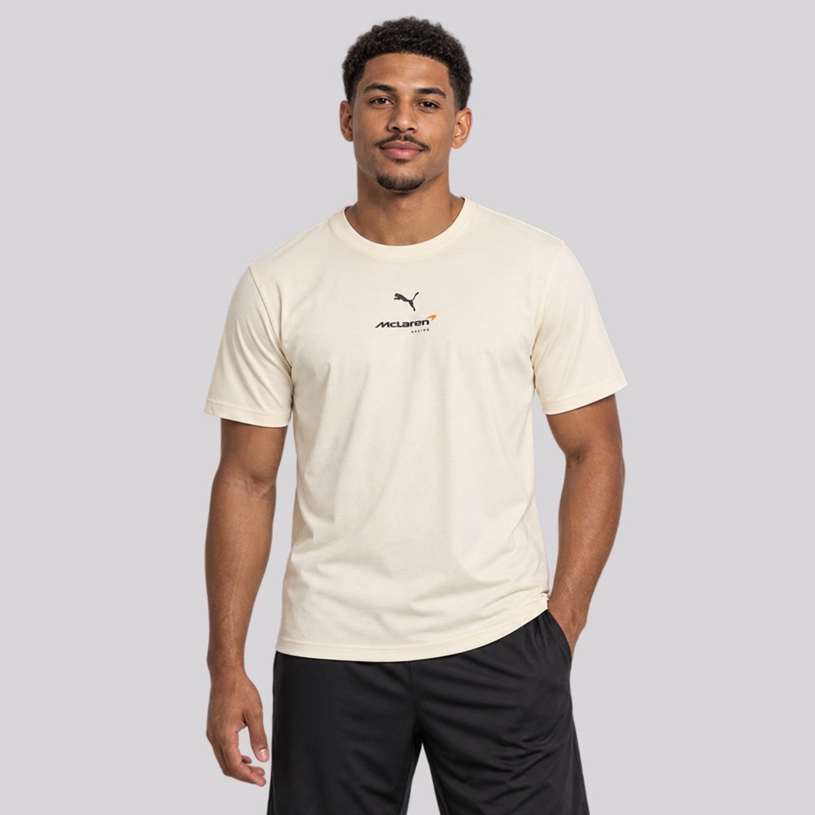 Camiseta Puma McLaren Small Logo Tee Bege