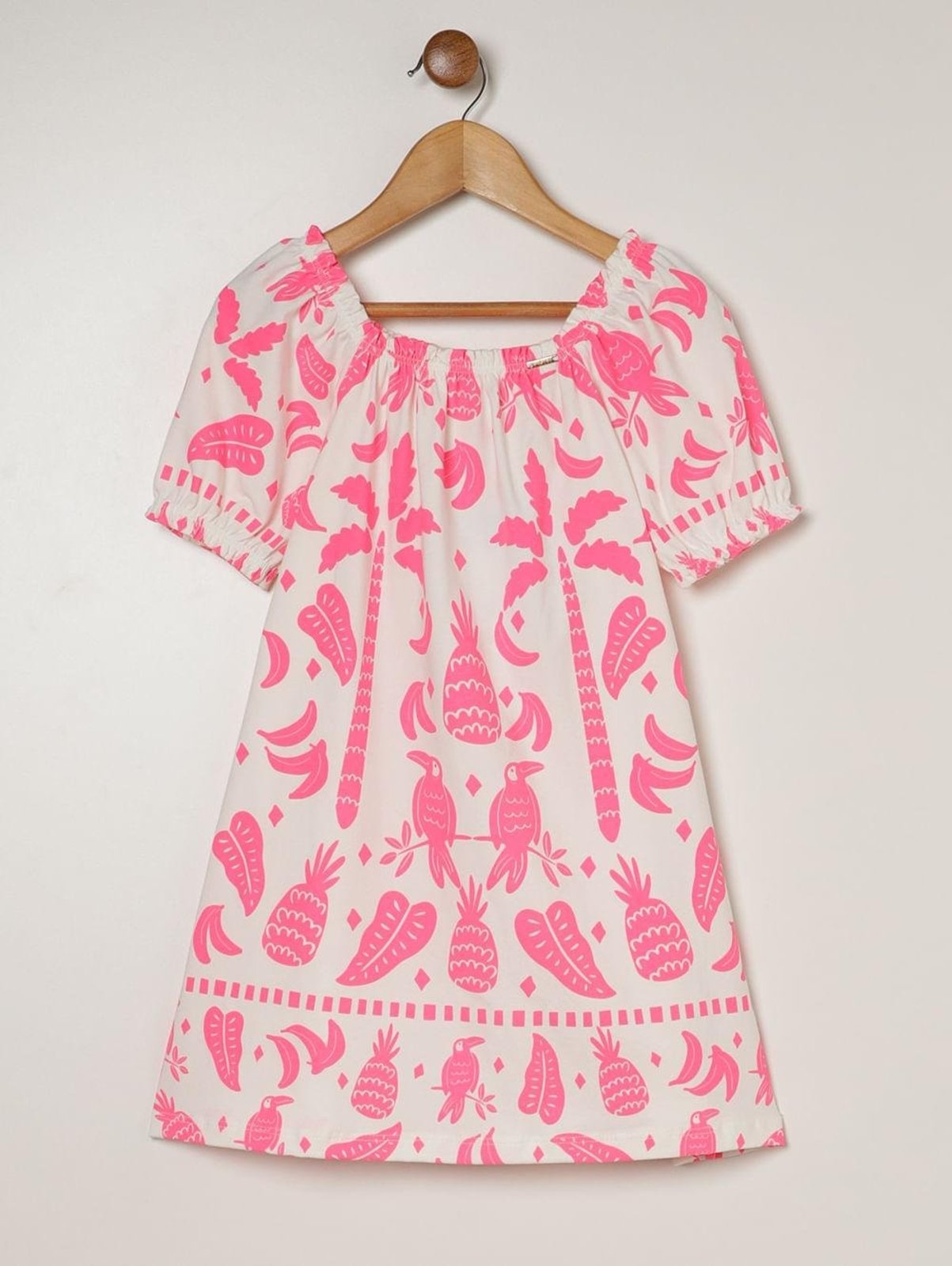 Infantil - Vestido Cotton Para Menina - ROSA