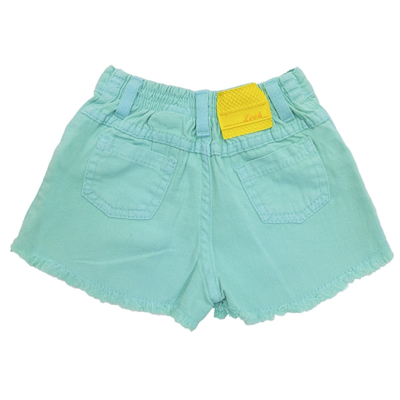 Vista 3 Infantil - Shorts Look Jeans Sarja Collor verde Look Jeans verde