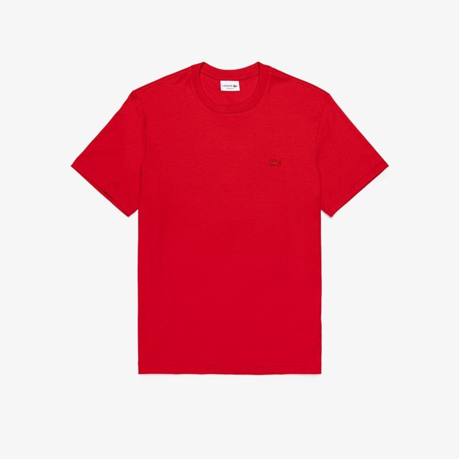 Camiseta entrelaçada de algodão Vermelho