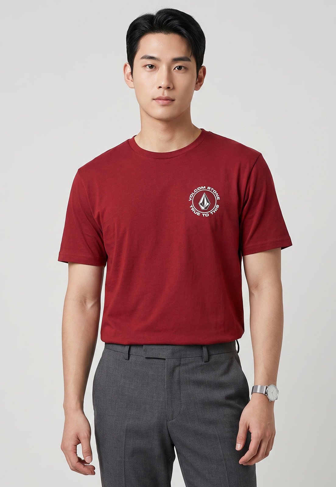 Camiseta Masculina Volcom Silk MC Black Friday Vermelha