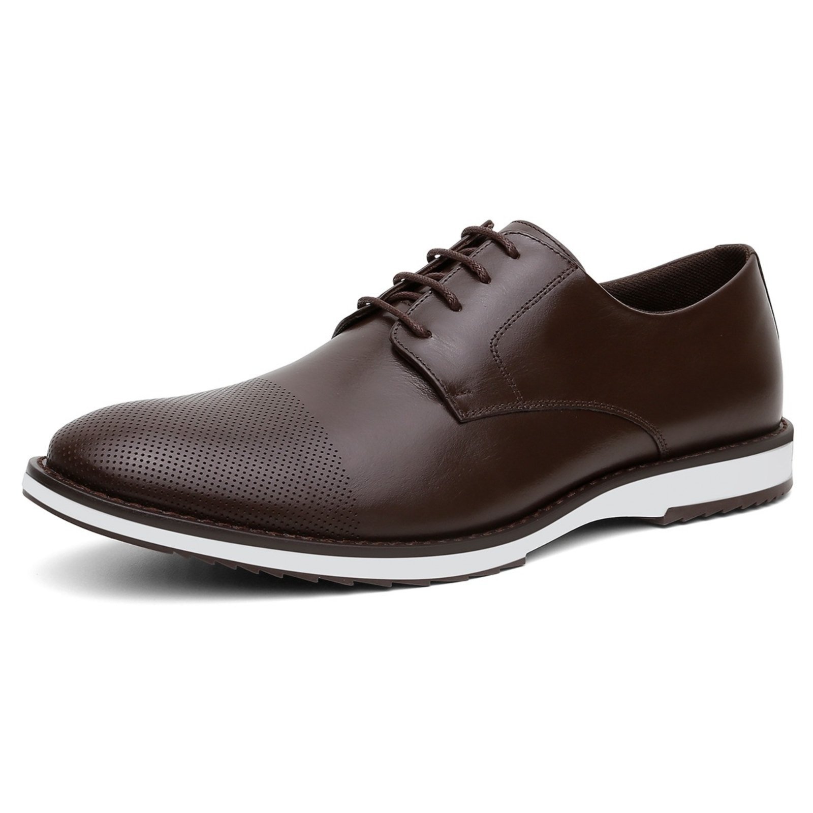 Sapato Masculino Derby Couro Café