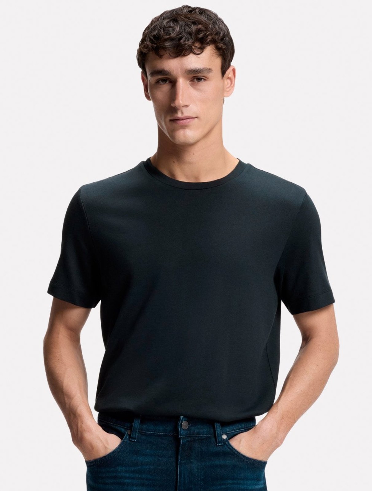 Camiseta Hugo Boss Masculina Regular H-Thompson 205 Azul Marinho