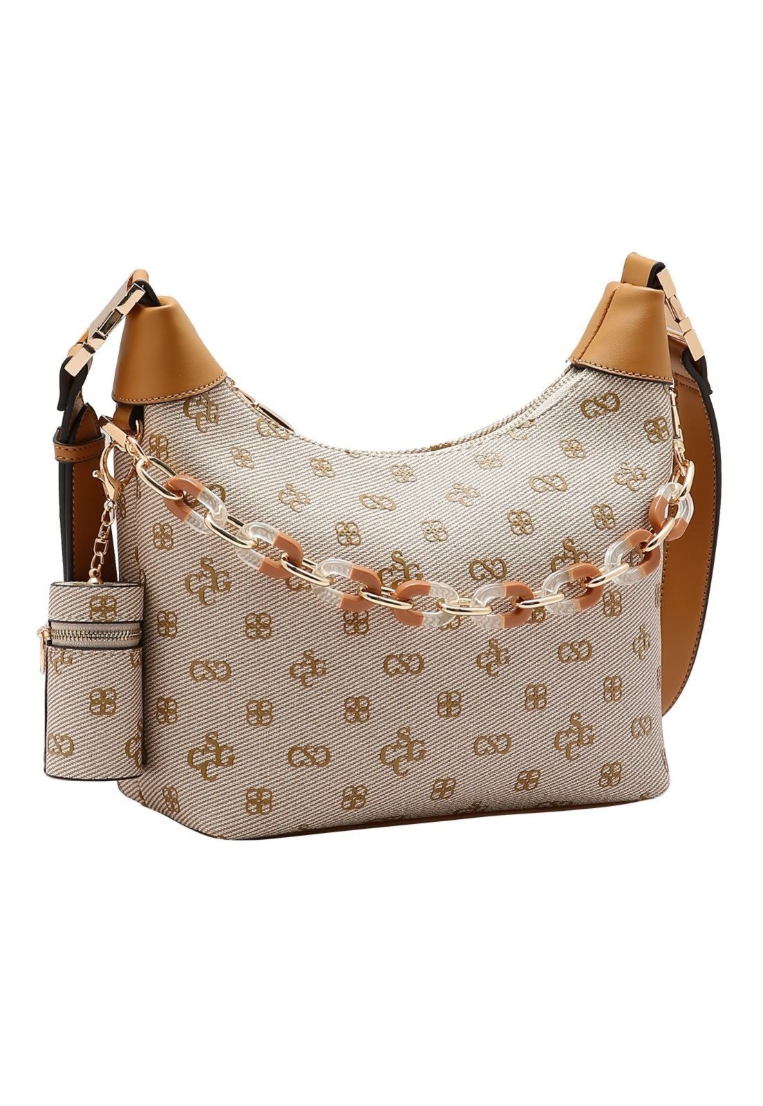 Bolsa Feminina Chenson Monograma Atemporal 3485418 Bege