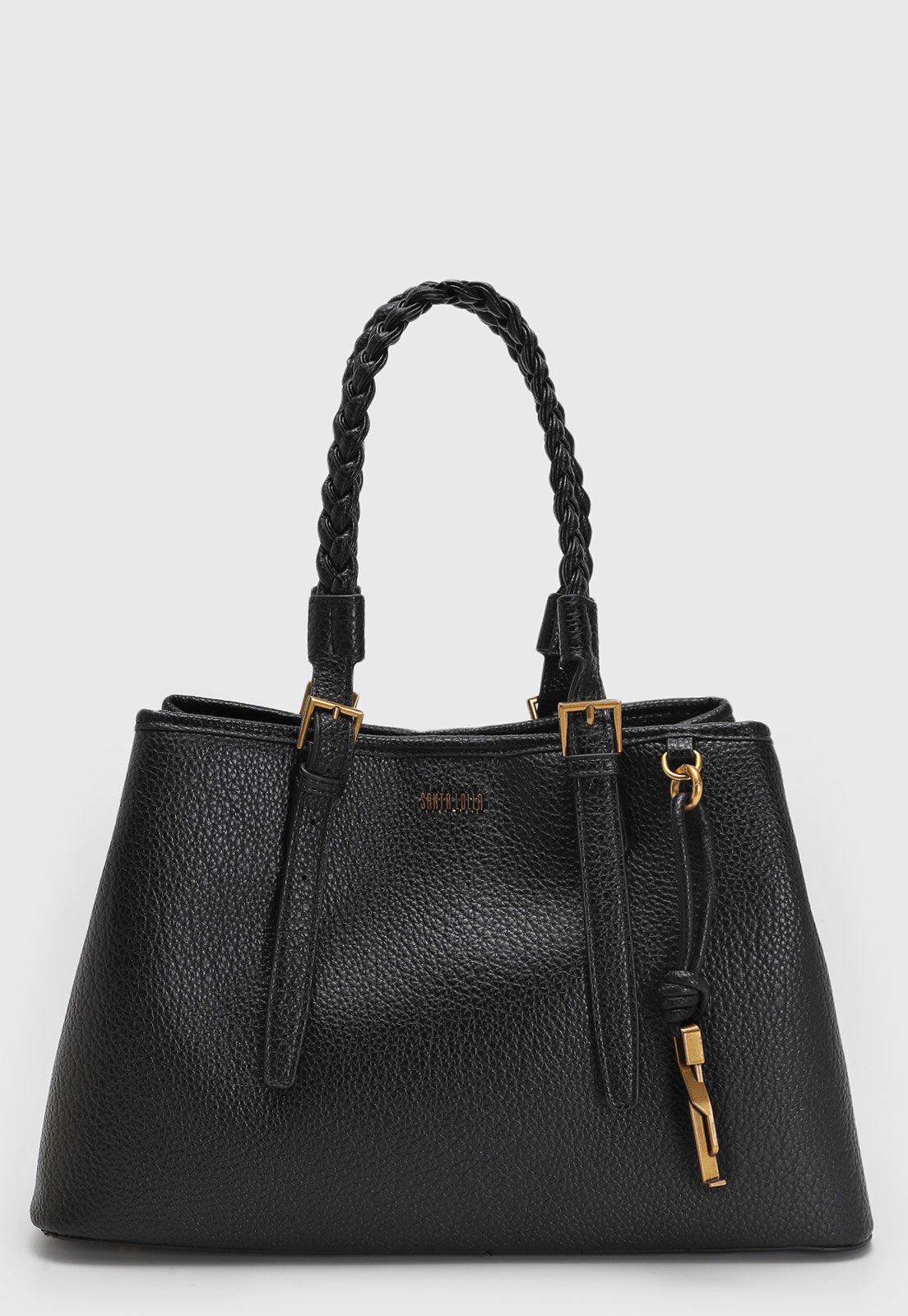 Bolsa Feminina Santa Lolla Alça Trançada Preta