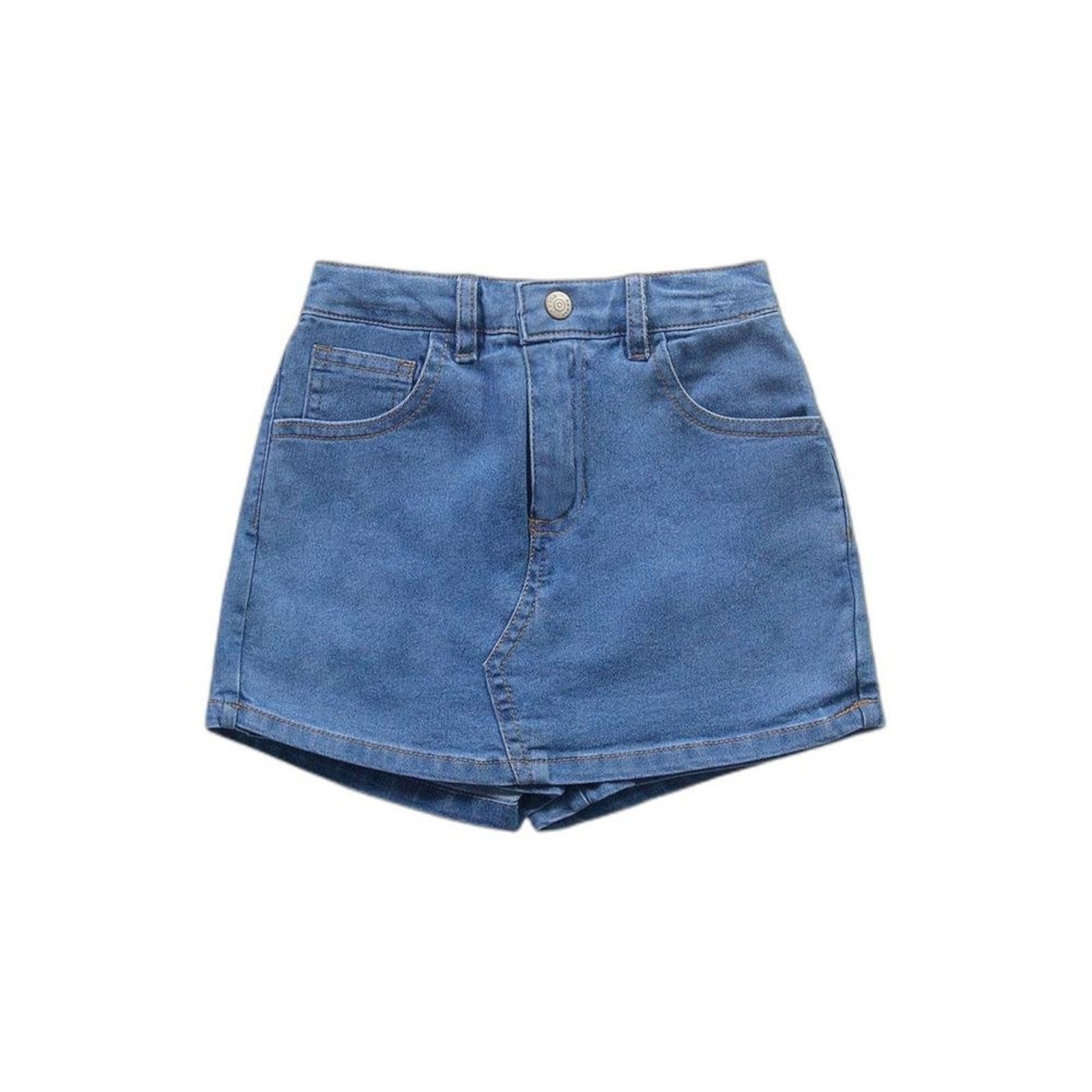 Infantil - Shorts Saia Jeans Menina Fakini 10 Azul
