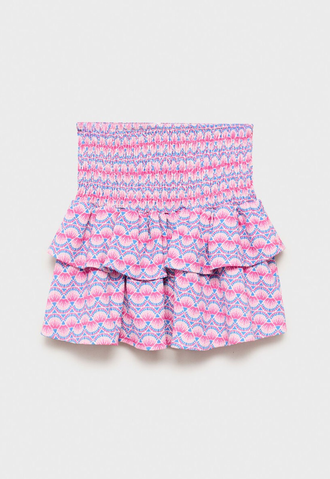 Infantil - Saia Mango Babados Estampa Rosa Infantil - Saia Mango Babados Estampa Rosa