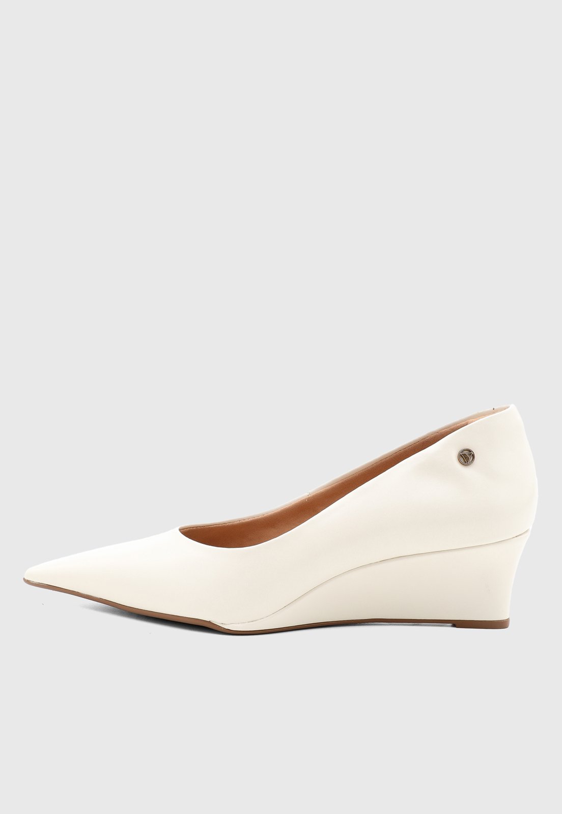 Scarpin Feminino VIA UNO Bico Fino Branco