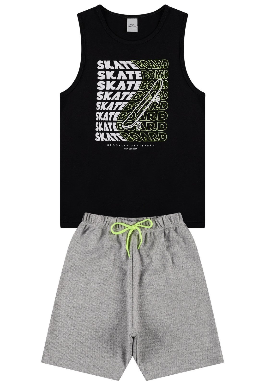 Vista 3 Infantil - Conjunto Regata Web Skaterboard VIDA COSTEIRA preto VIDA COSTEIRA preto