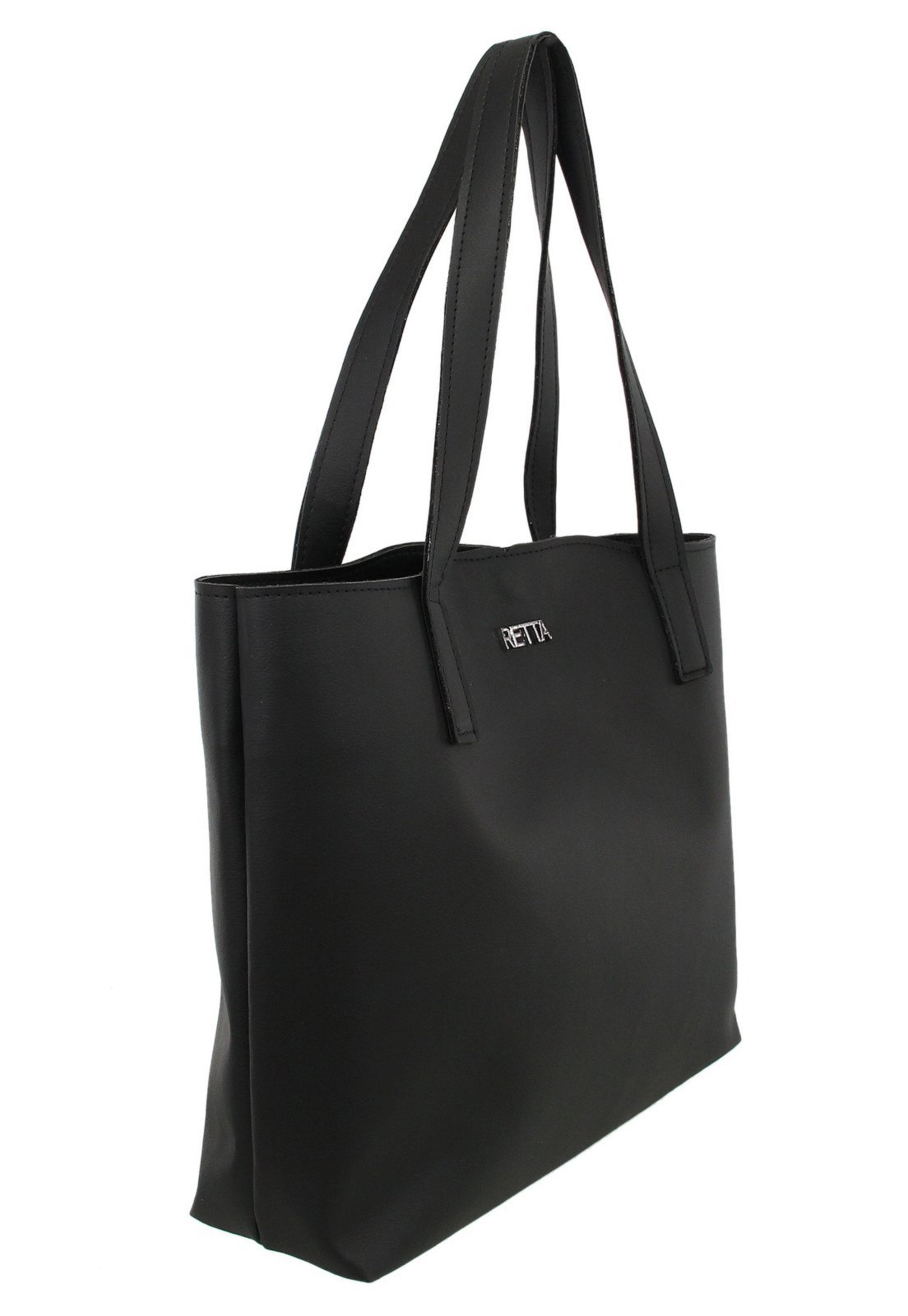 Vista 3 Kit Bolsa Sacola e Necessárie Retta Preta Retta Shoes preto Retta Shoes preto