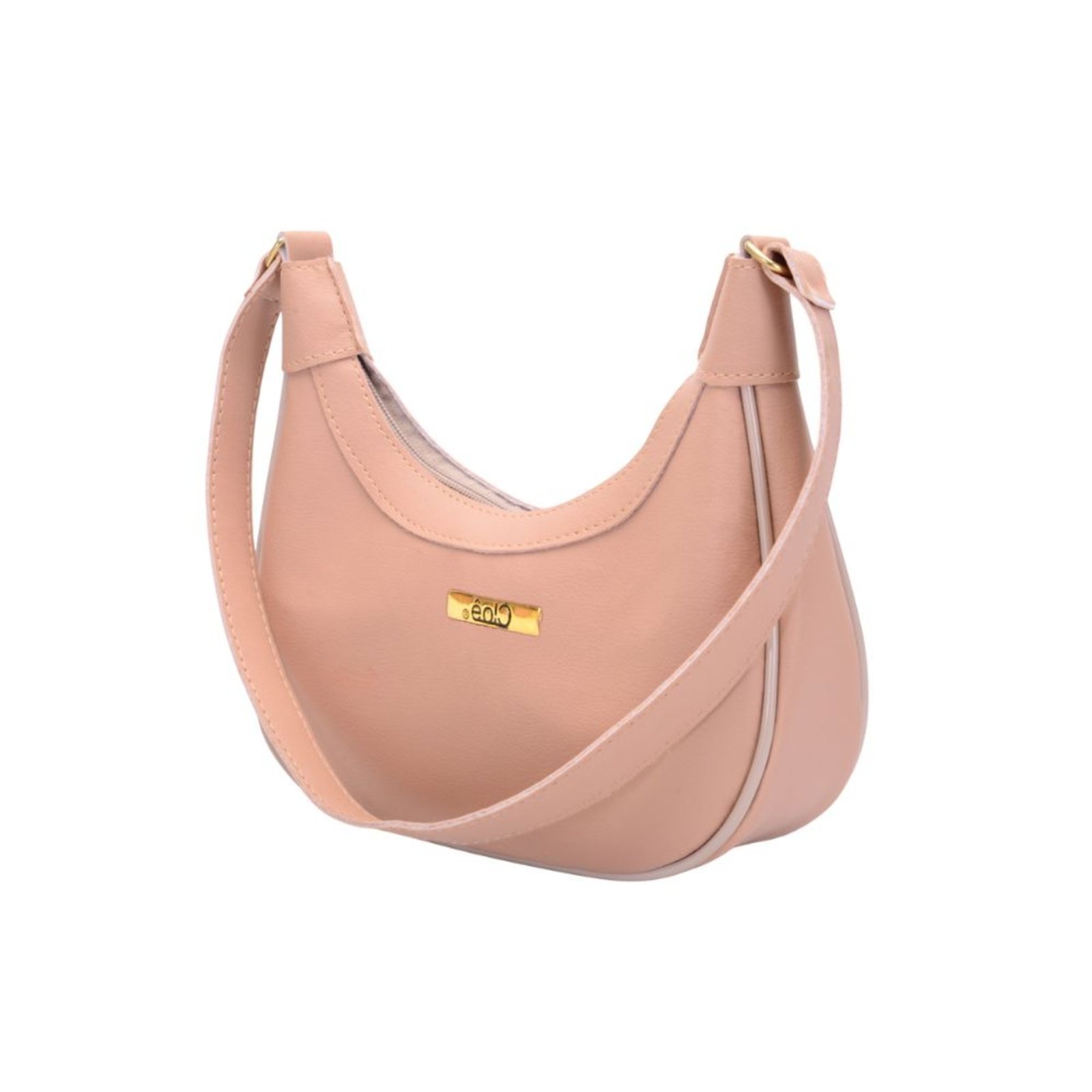 Bolsa Feminina Meia Lua Clutch Peccato Clube do Sapato de Franca DFT Beka Nude