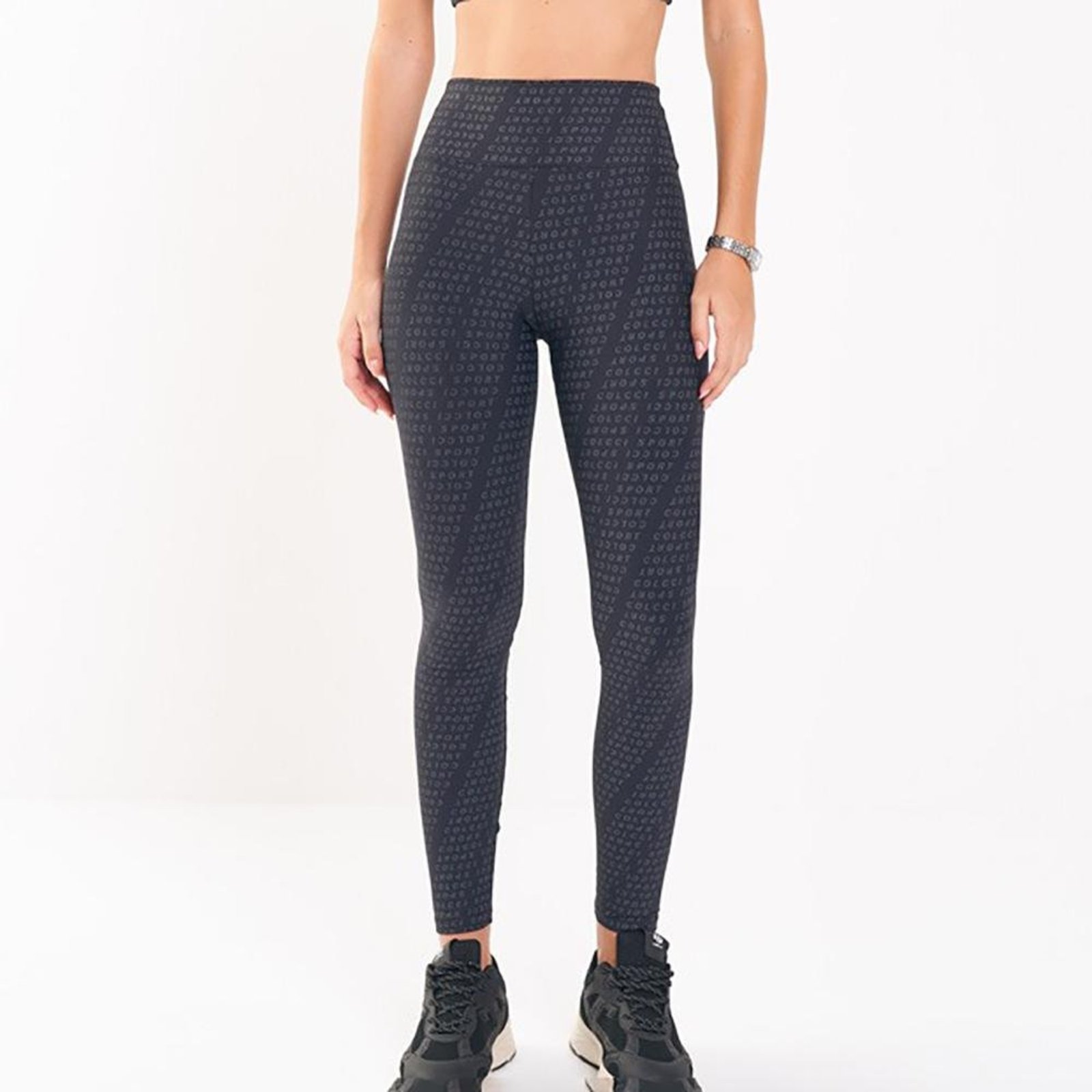 Calça Legging Colcci Estampada Trainer Perfect Fit Preto Preto