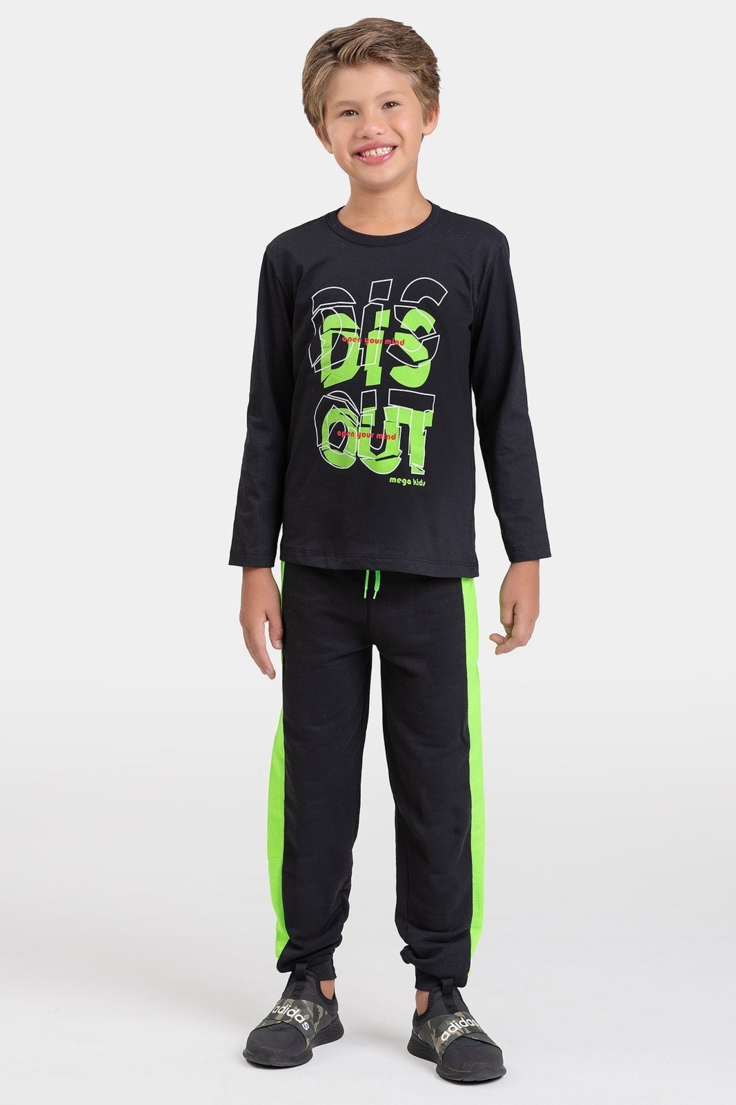 Infantil - Conjunto Meia Estação Masculino Dis Out - Preto