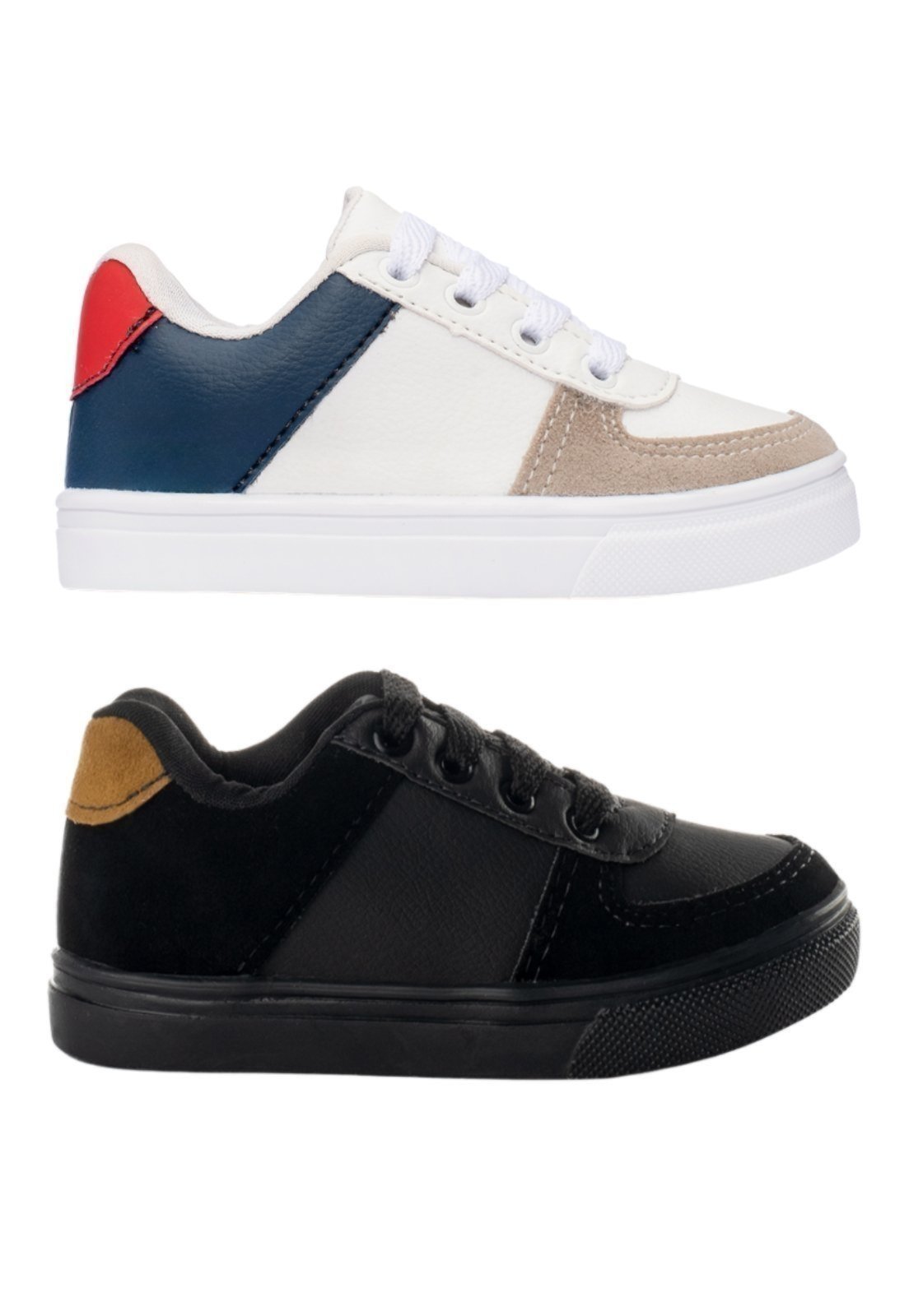 Infantil – Combo 2 Pares Tenis Casual Menino Funfy Escolar Cinza