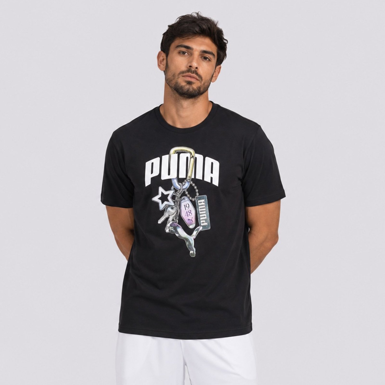 Camiseta Puma Graphics Relaxed Execution Preto