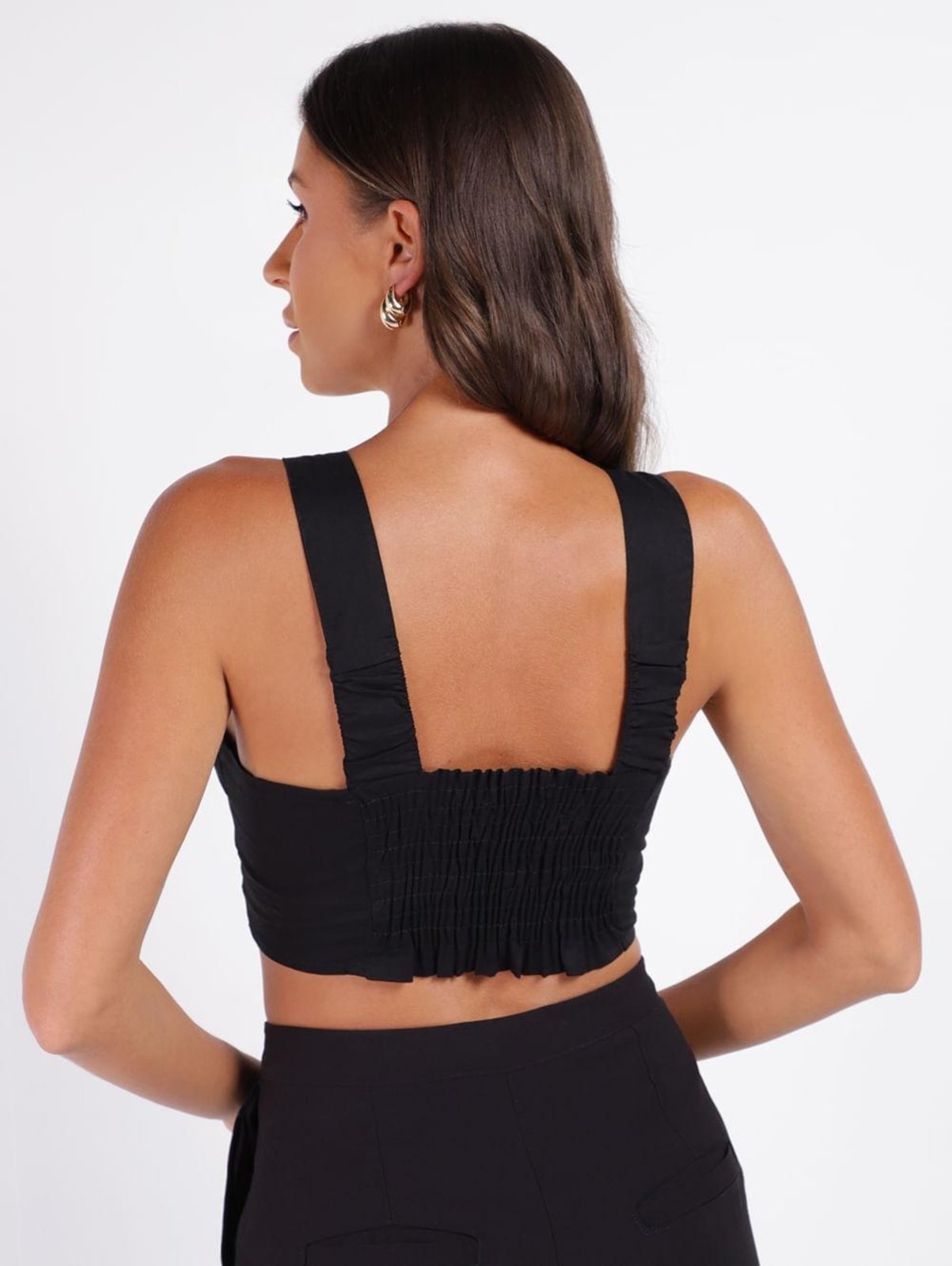 Vista 3 Top Cropped Autentique Feminino amarelo Autentique amarelo