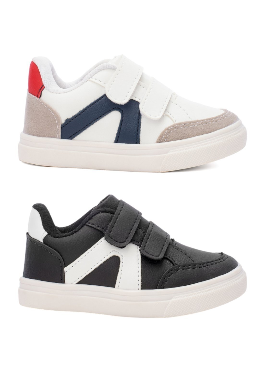 Infantil - Combo 2 Pares Tenis Casual Menino Funfy Confortavel Branco
