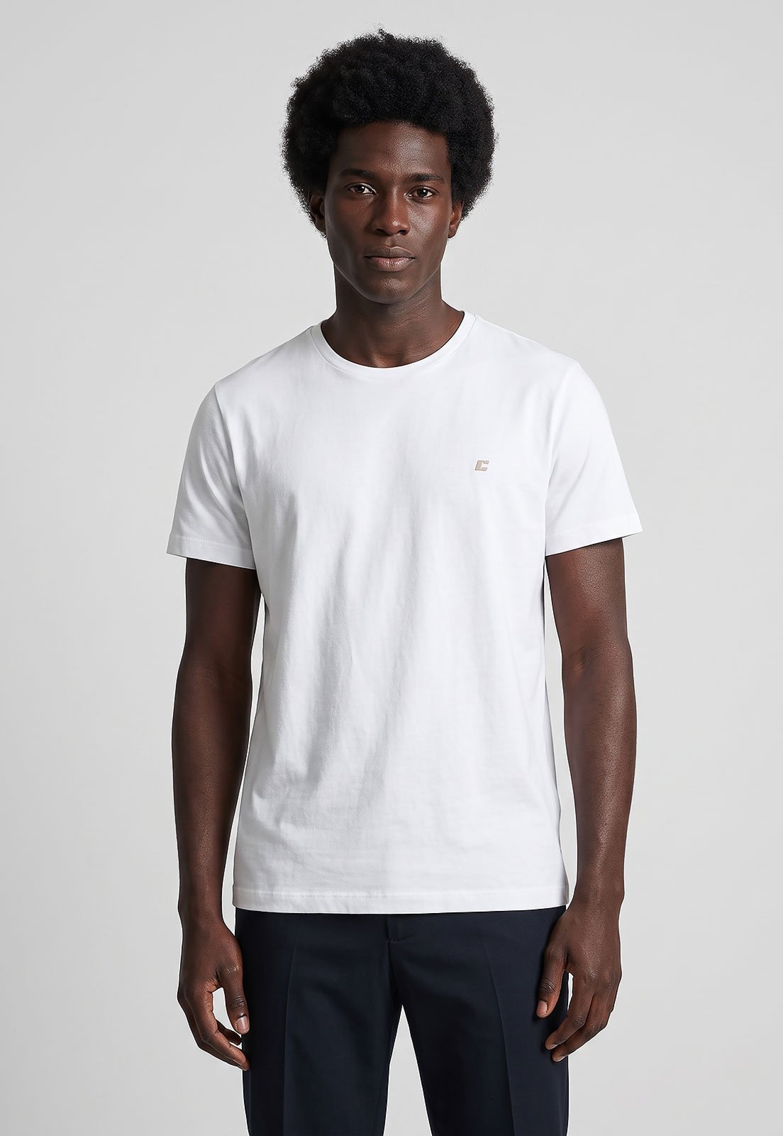 Camiseta Masculina Colcci Gola Redonda Branca