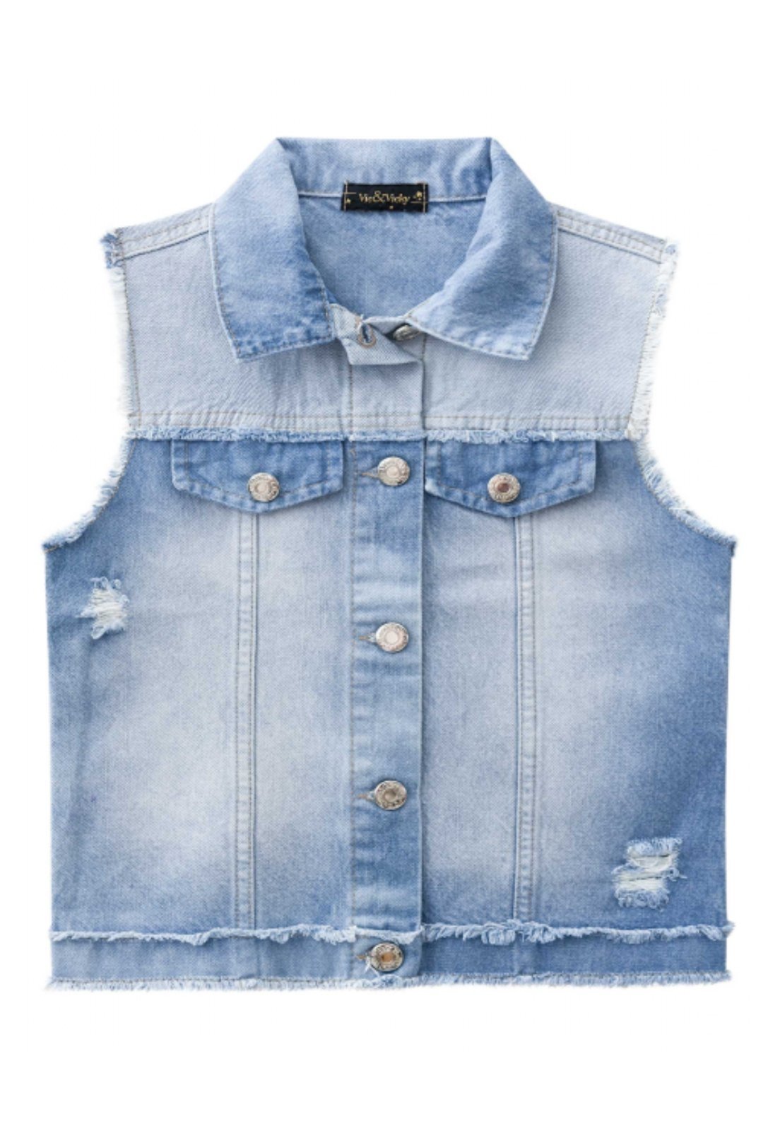 Vista 2 Infantil - Colete Jeans Vic Vicky Vic&Vicky azul Vic&Vicky azul