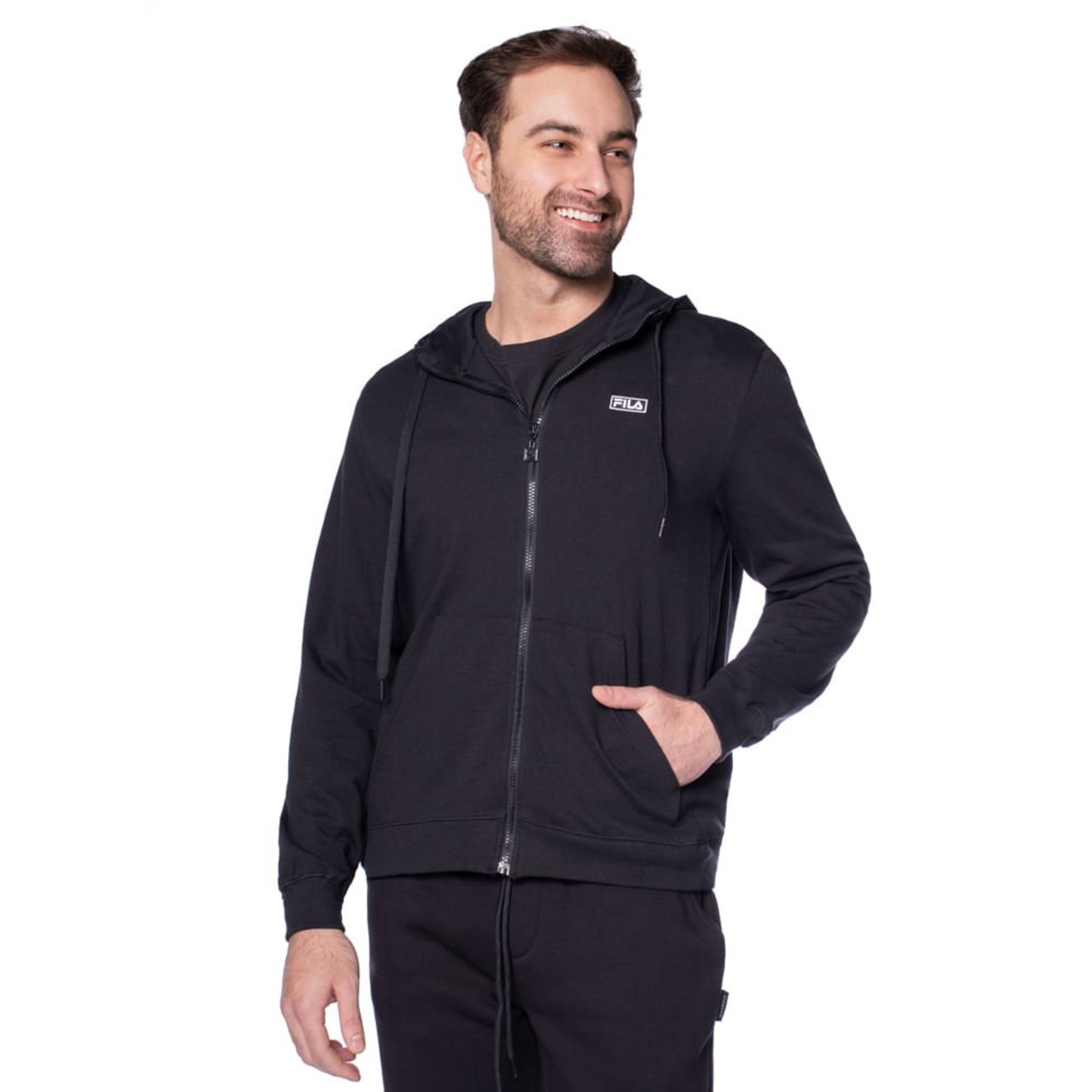 Jaqueta Masculina Fila Heritage Essential II Preto/Branco