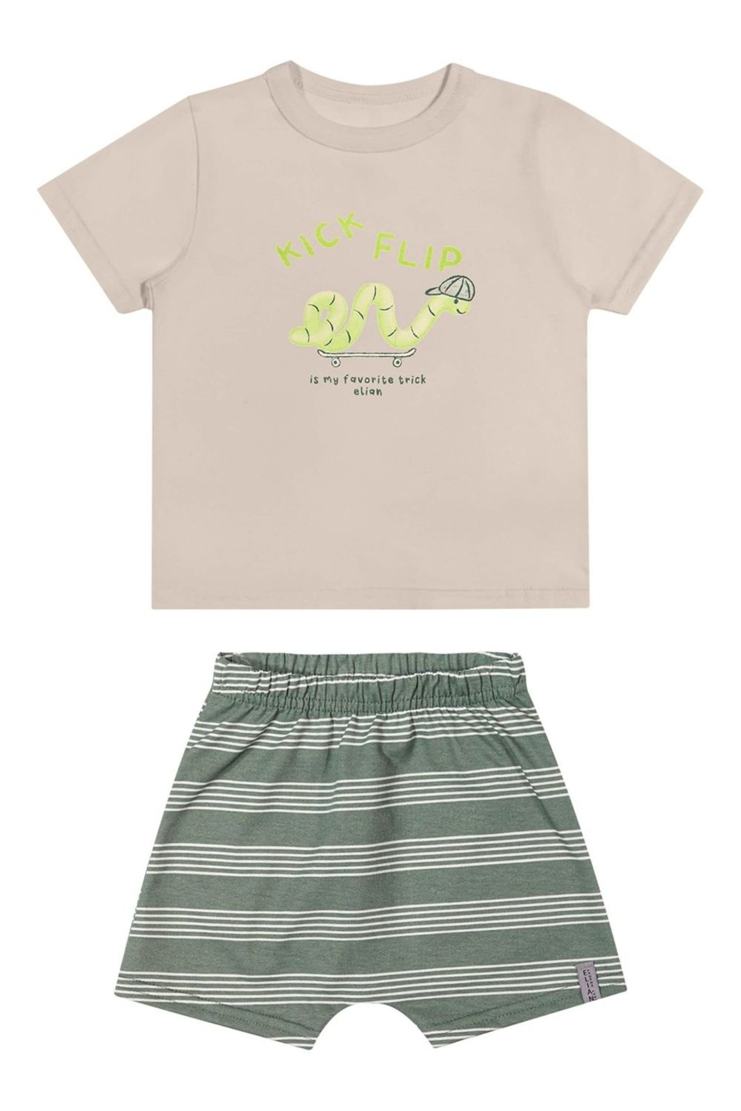 Infantil - Conjunto Menino Estampa Radical Elian Bege