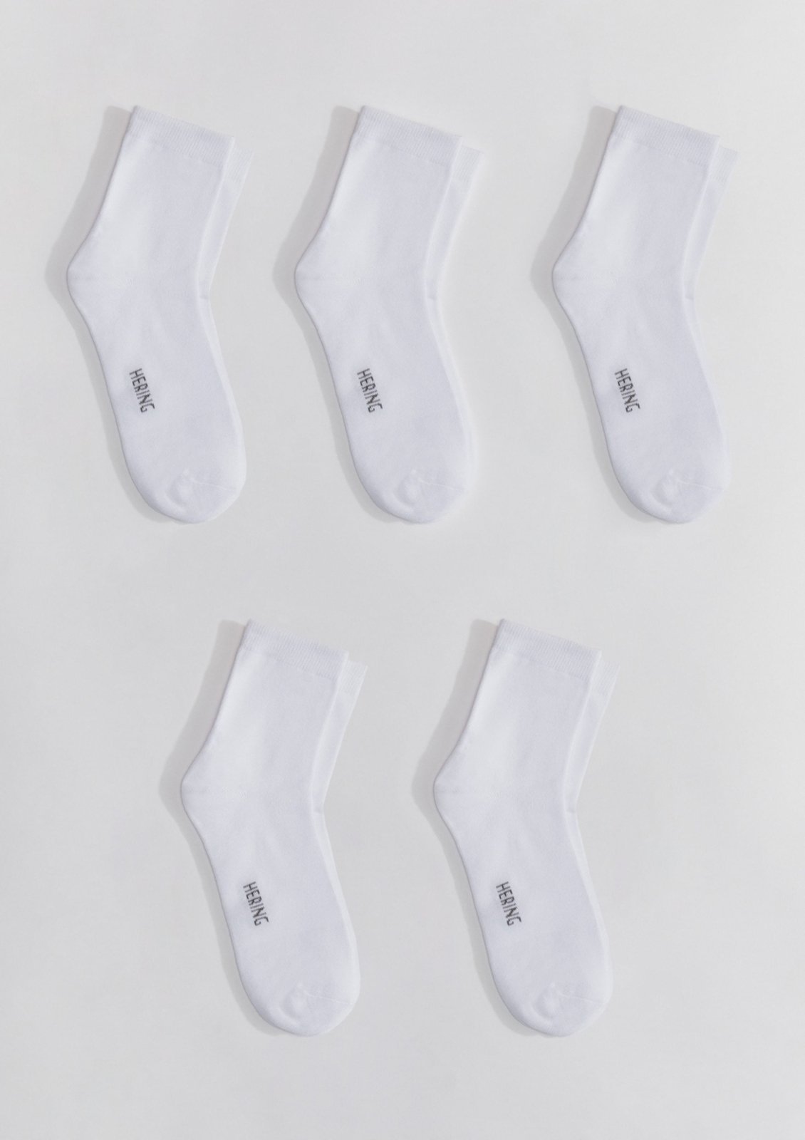 Kit 5 Pares De Meias Unissex Cano Médio Hering