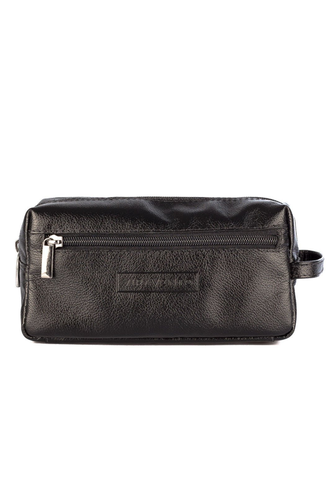 Necessaire Vira Vento Masculina Em Couro Daily 10x20x8cm – Preta
