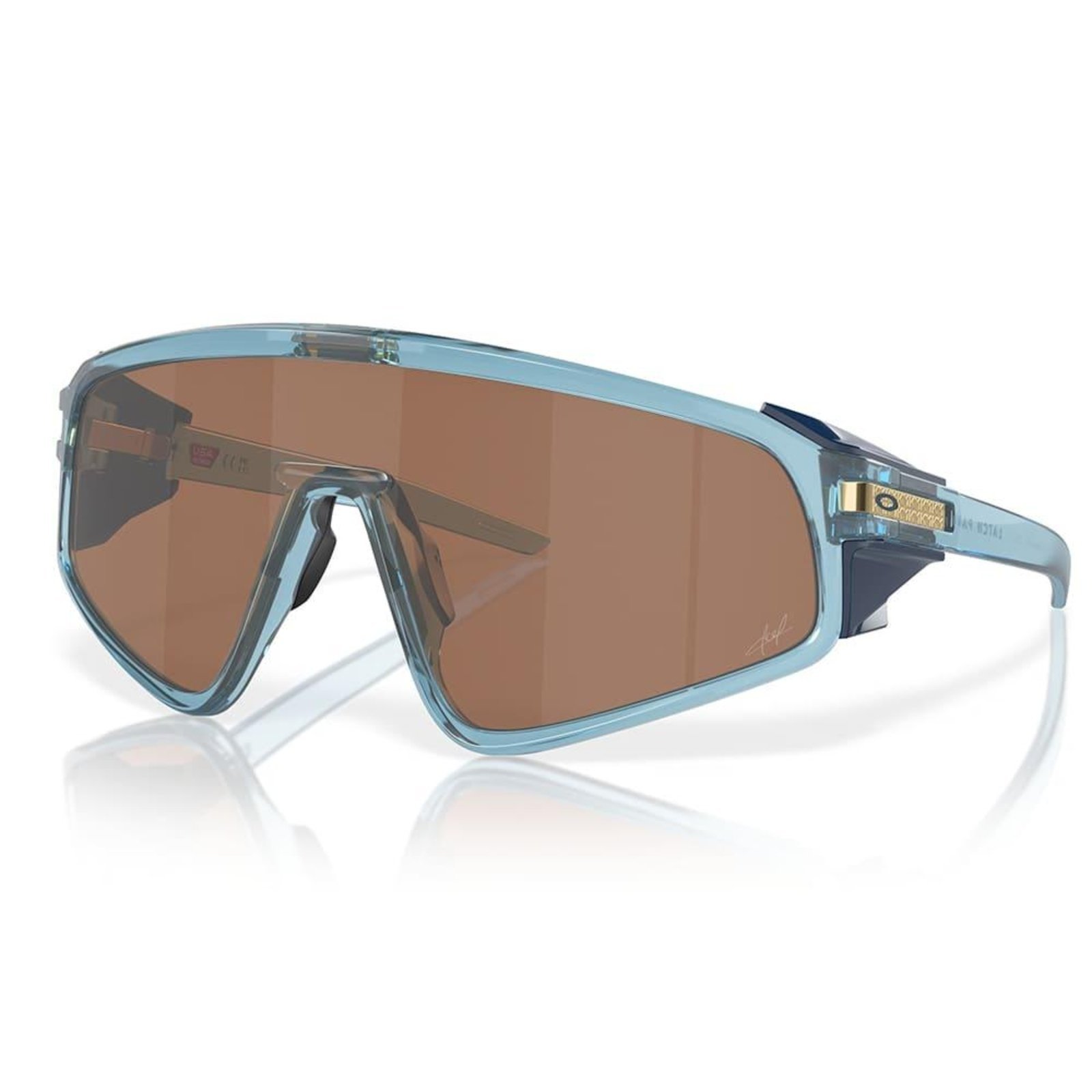 Vista 2 Óculos de Sol Oakley Latch Panel Ttransparent Stonewash 0835 azul Oakley azul