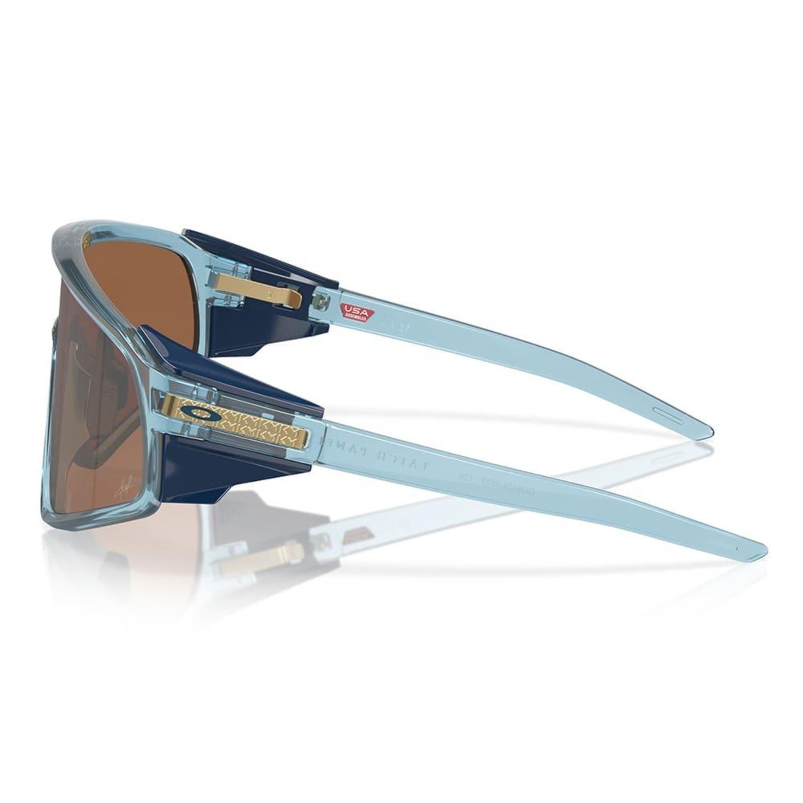 Vista 3 Óculos de Sol Oakley Latch Panel Ttransparent Stonewash 0835 azul Oakley azul