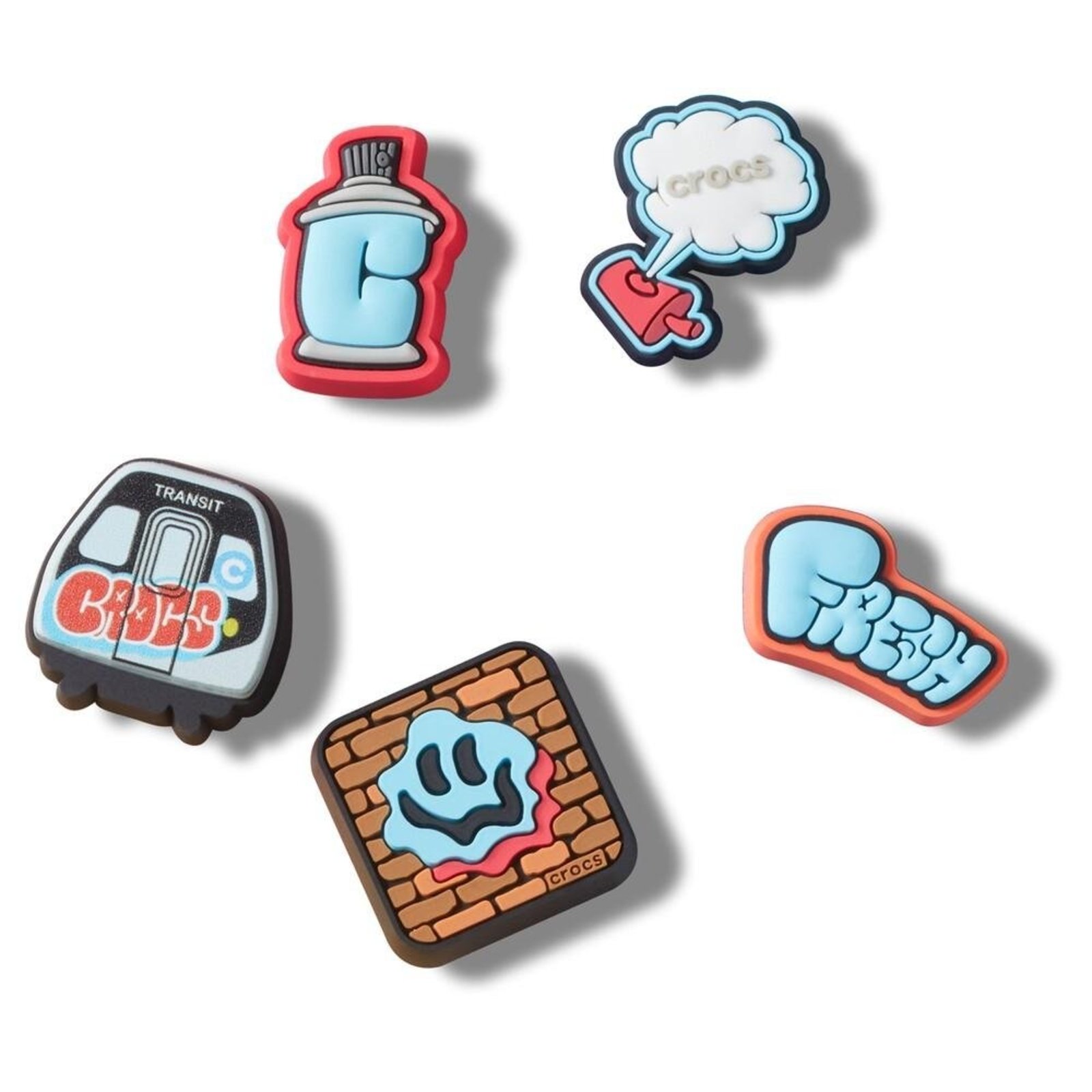Infantil - Jibbitz™ Graffiti Crocs Pack com 5 Peças Único Branco