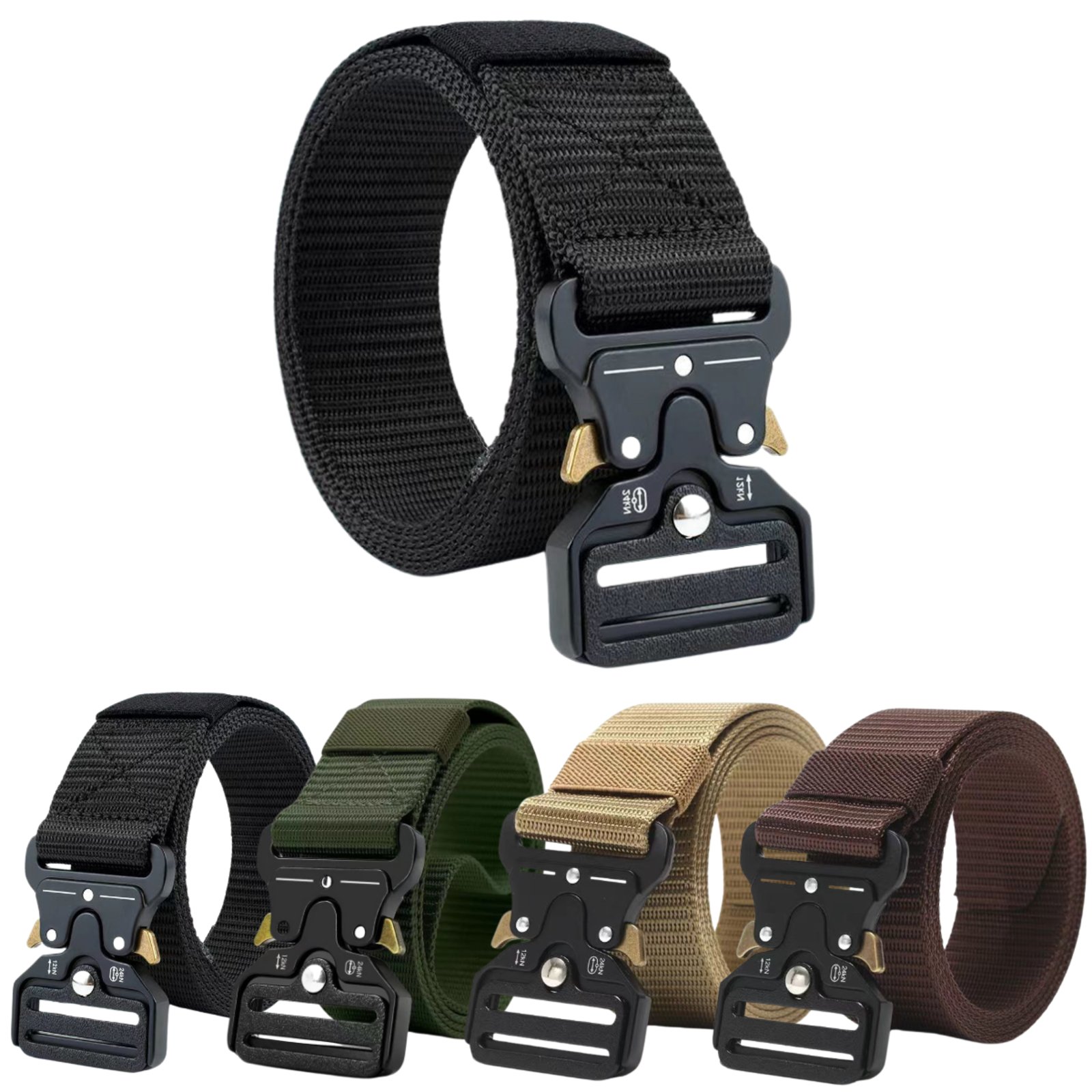 Cinto Masculino Tático Militar Fivela Metálica Engate Rápido Preto Star Shop
