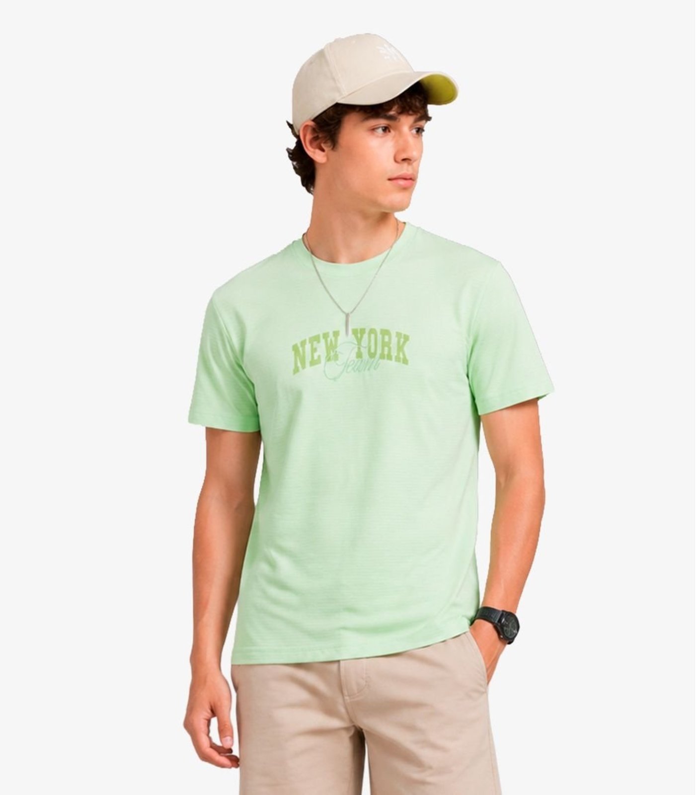 Infantil - Camiseta Masculina Estampa Com Bordado Minty Verde