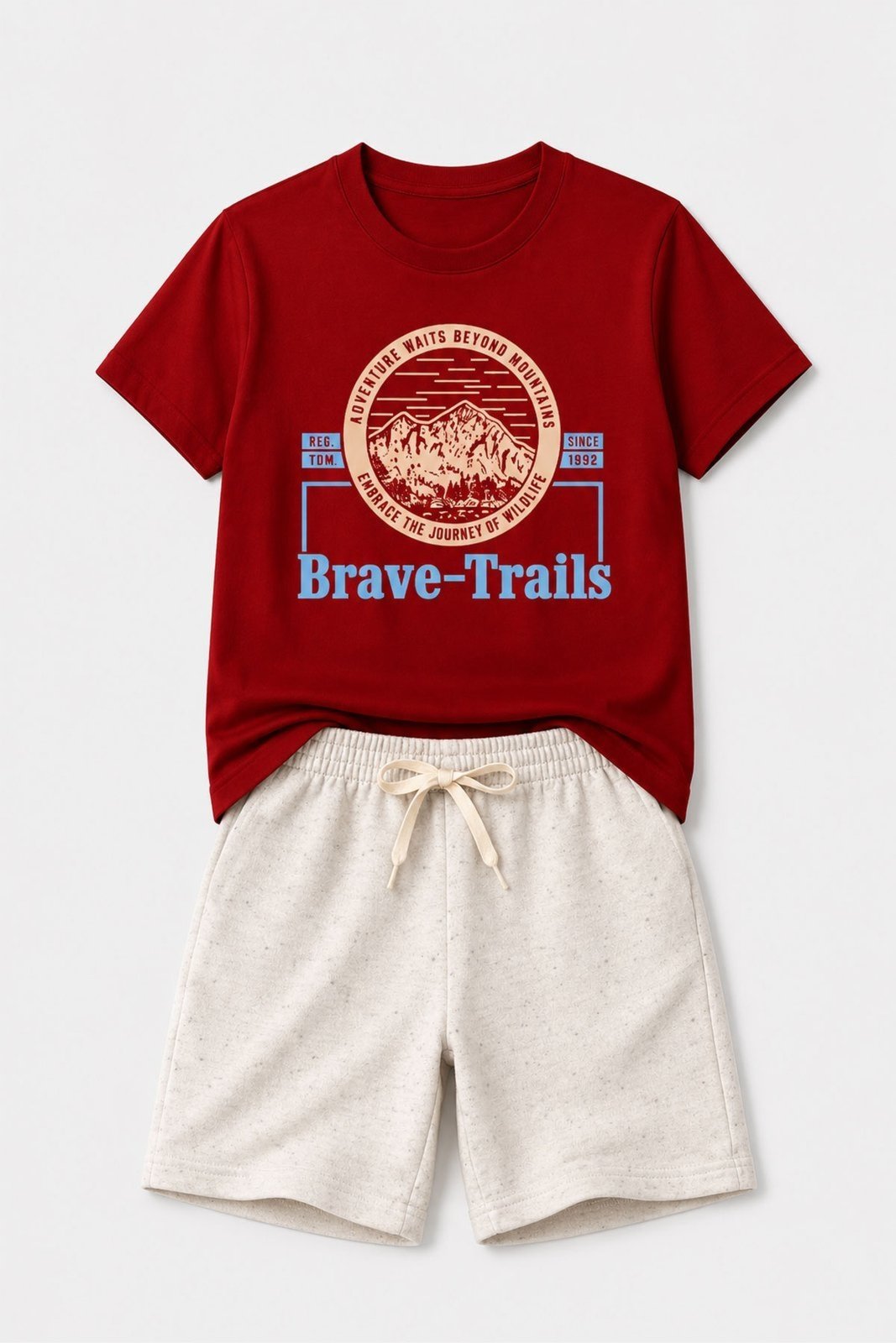 Infantil - Conjunto Masculina Algodão Brave Trails Vermelho - Babei no Look