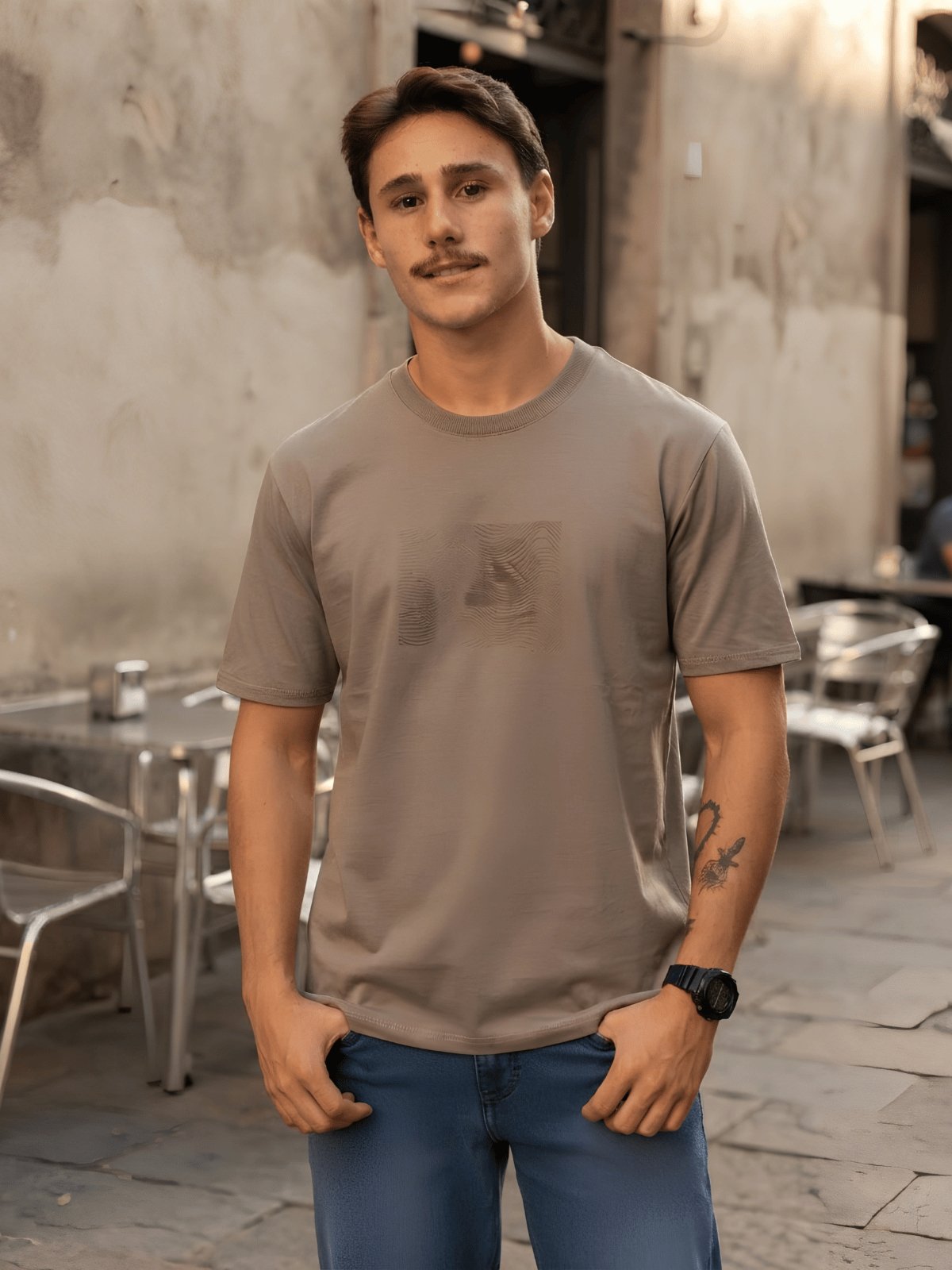 Camiseta Masculina Logo Em Gel Oceano