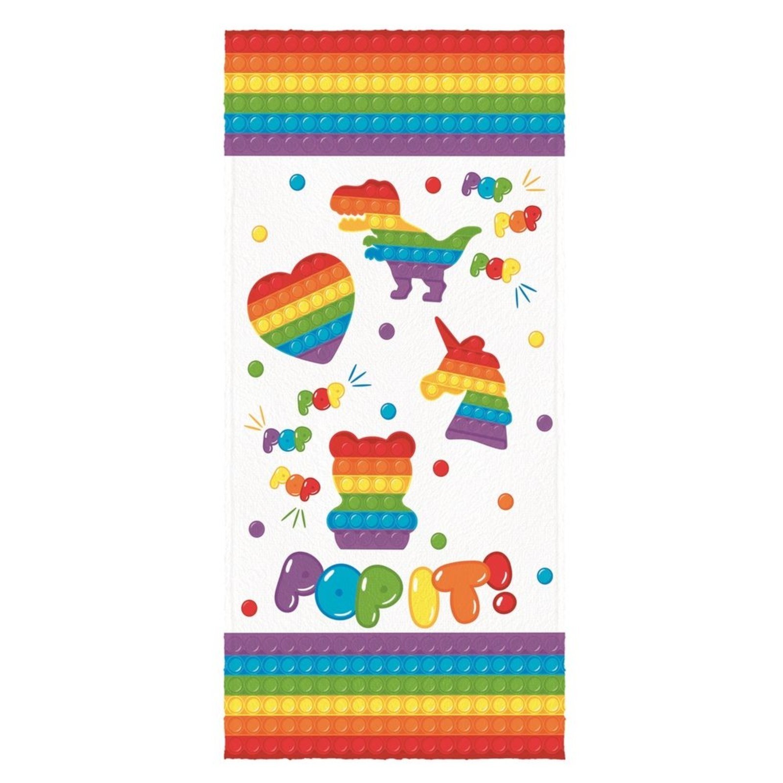 Toalha de Banho Felpuda Estampada 60 cm x 110 cm - Pop it