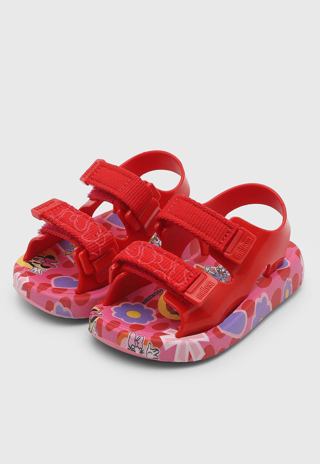 Vista 2 Infantil - Sandália Mini Melissa Mix Disney Minnie rosa Mini Melissa rosa