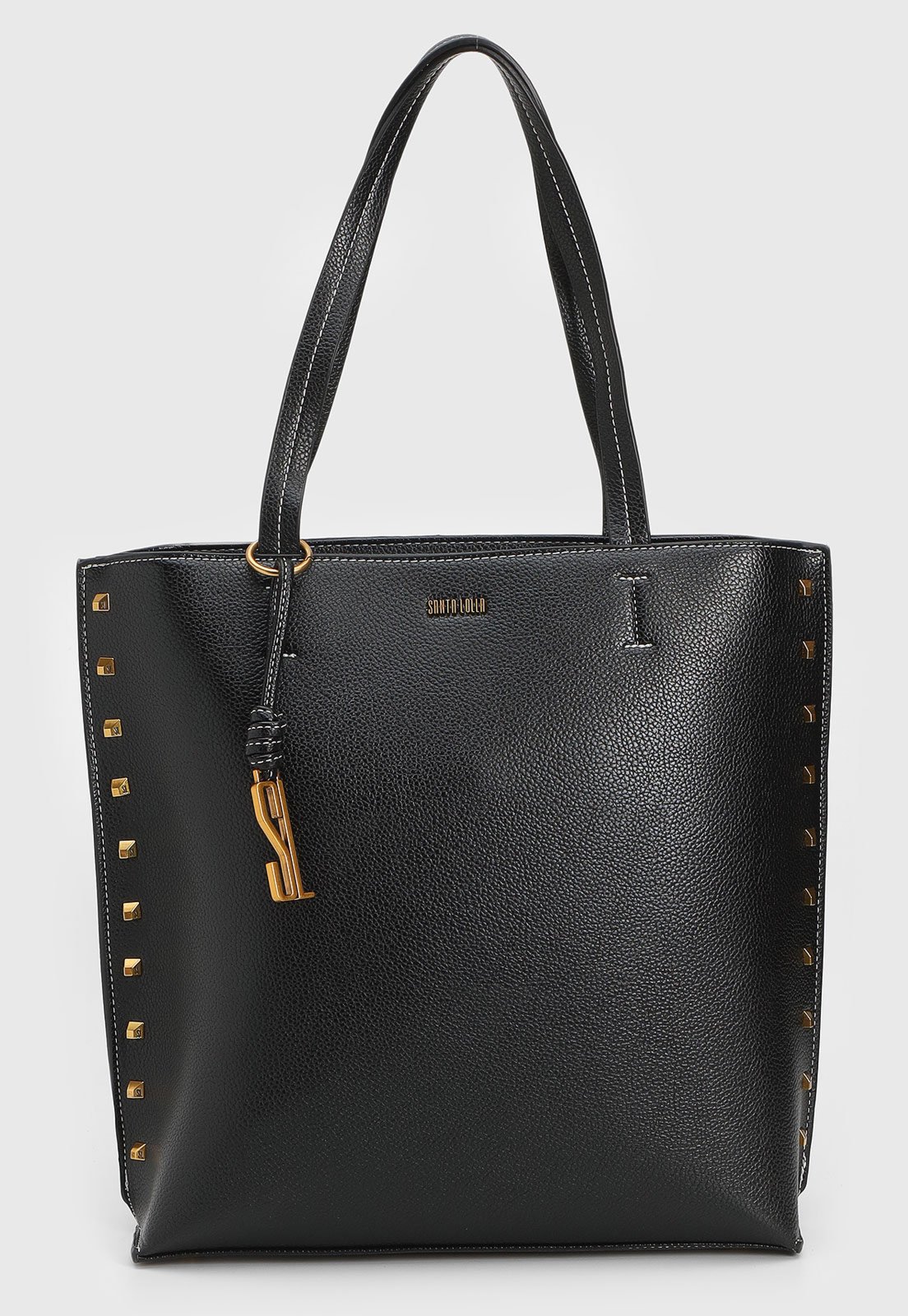 Bolsa Transversal Santa Lolla Tachas Preta