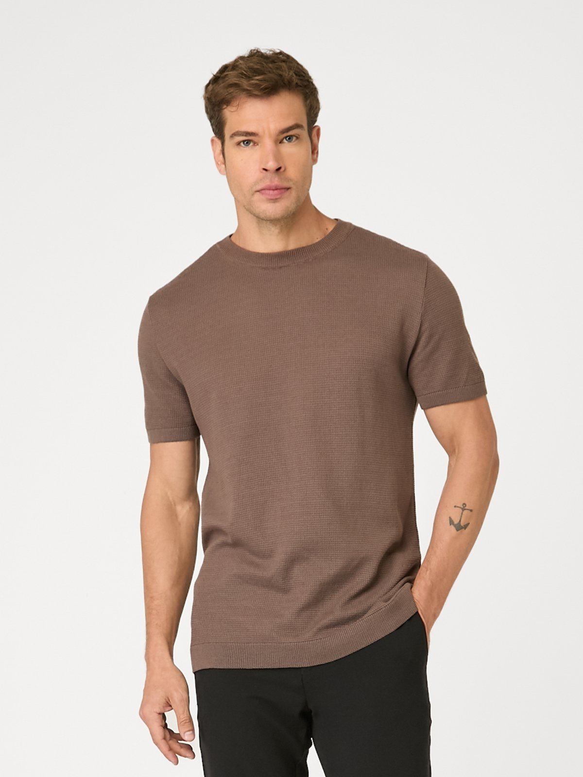 Camiseta Tricot Carré Marrom