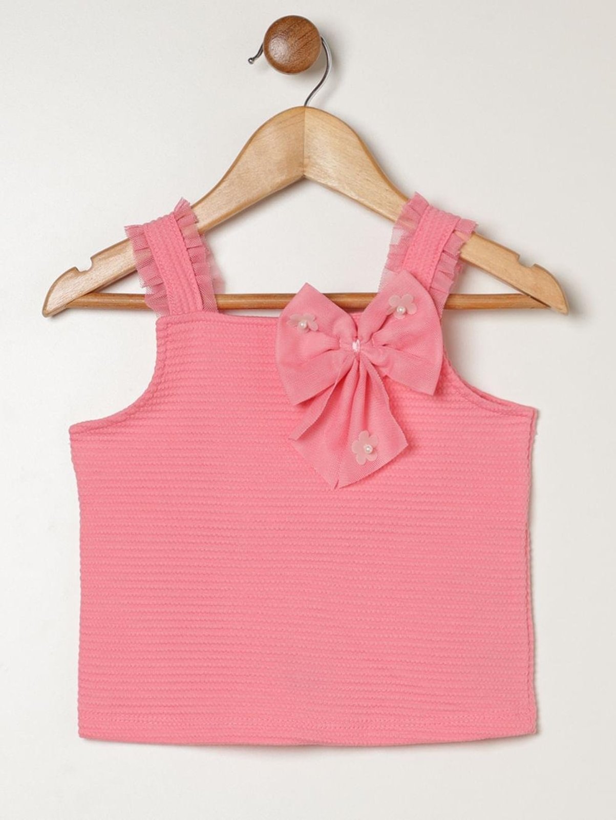 Infantil - Blusa Malha Regata Para Menina- ROSA