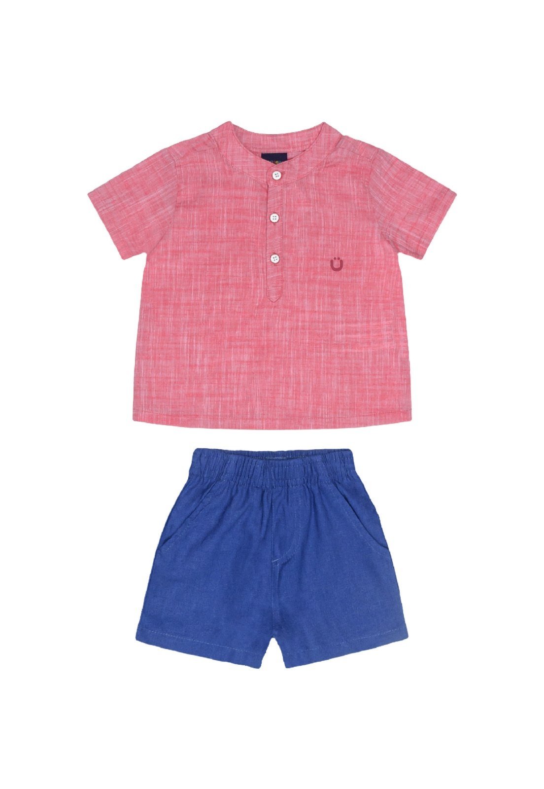 Infantil - Conjunto Bata e Bermuda Guloseima Laranja