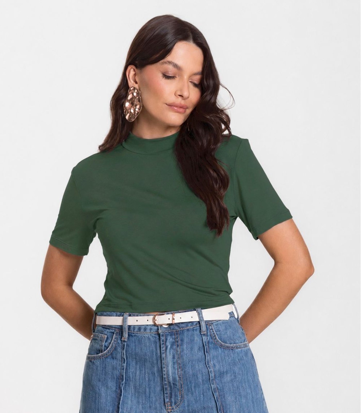 Blusa Cropped Feminina Select Verde
