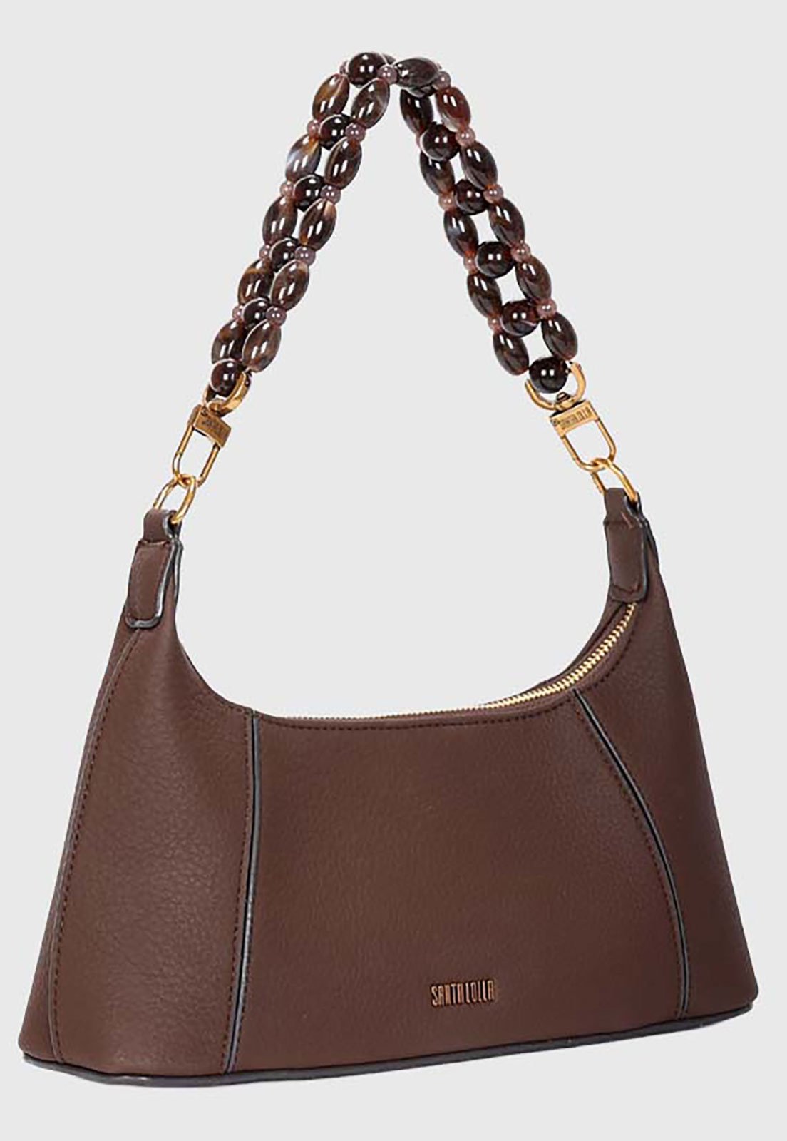 Bolsa Feminina Santa Lolla Alça Corrente Marrom