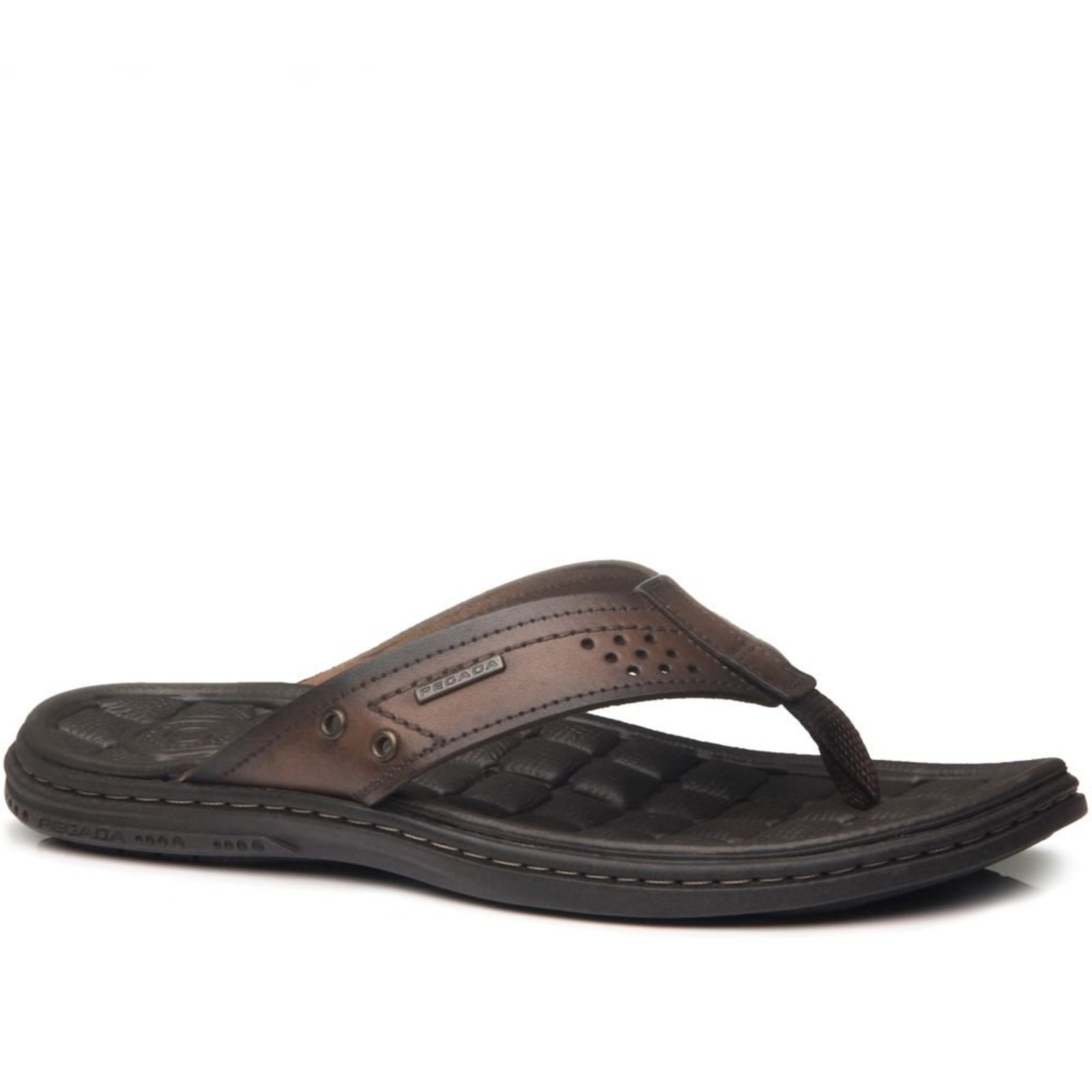Chinelo Pegada Masculino em Couro Pinhão 131221-01 Chinelo Pegada Masculino em Couro Pinhão 131221-01 40